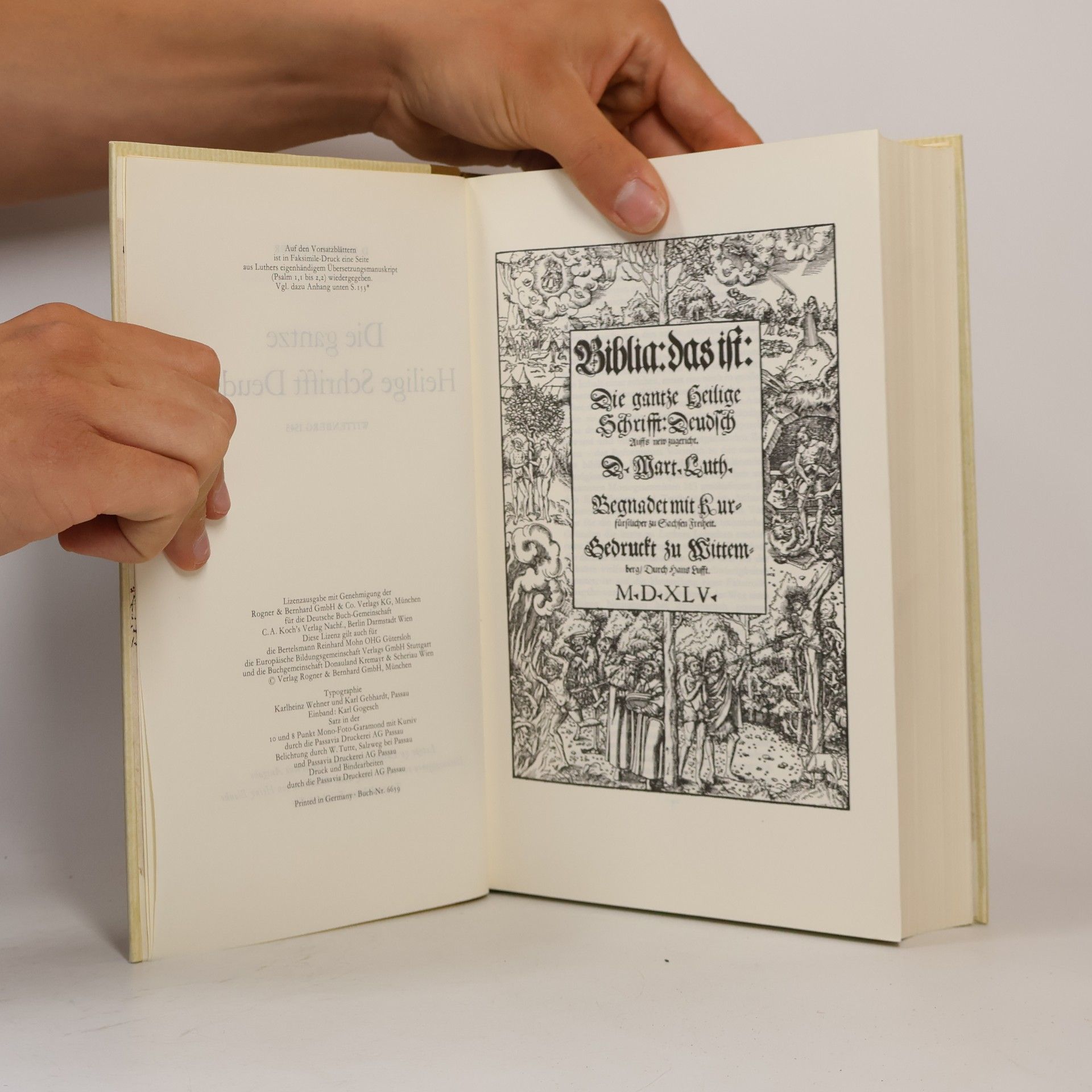 Martin Luther Die gantze Heilige Schrifft Deudsch I.