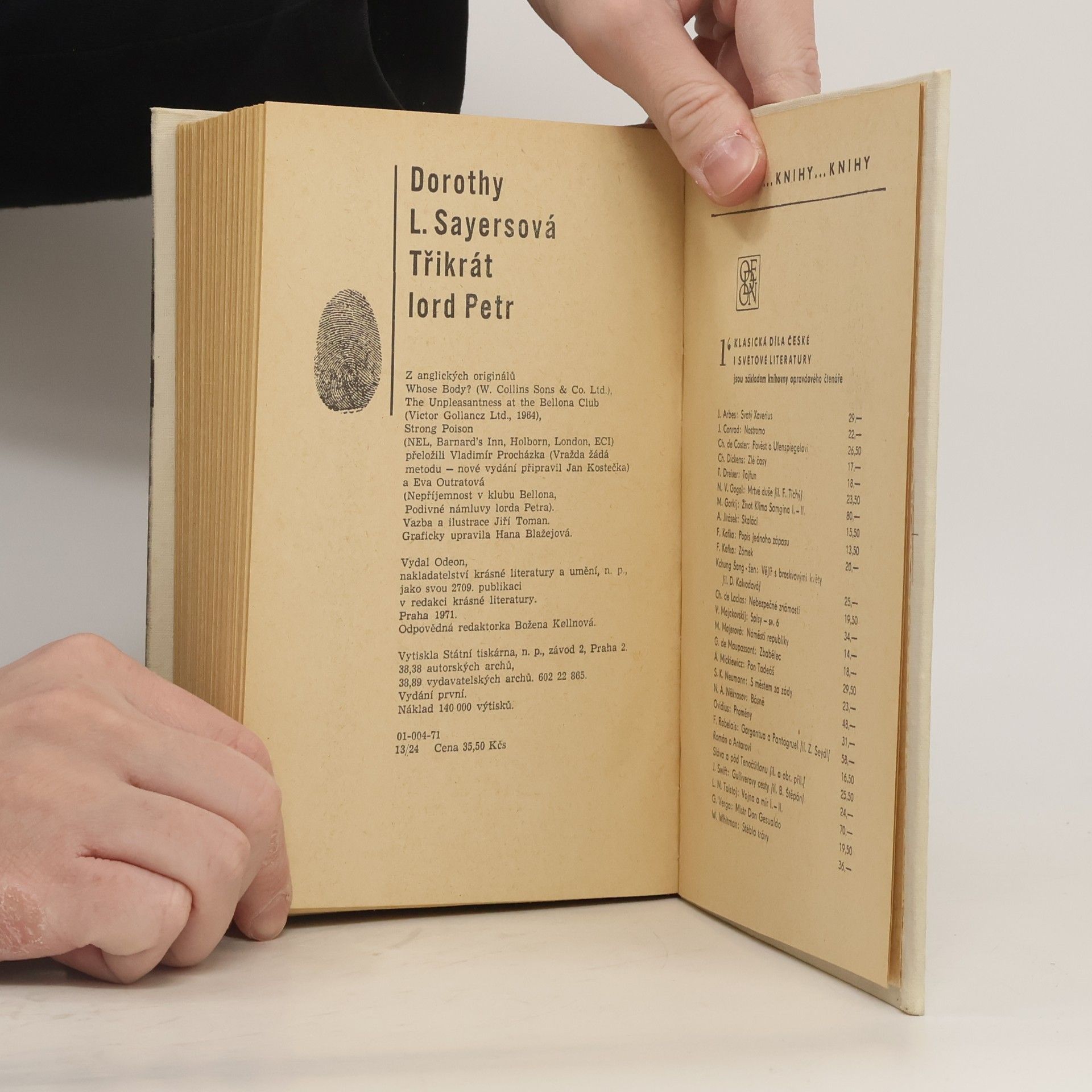 Dorothy L. Sayers Třikrát lord Petr