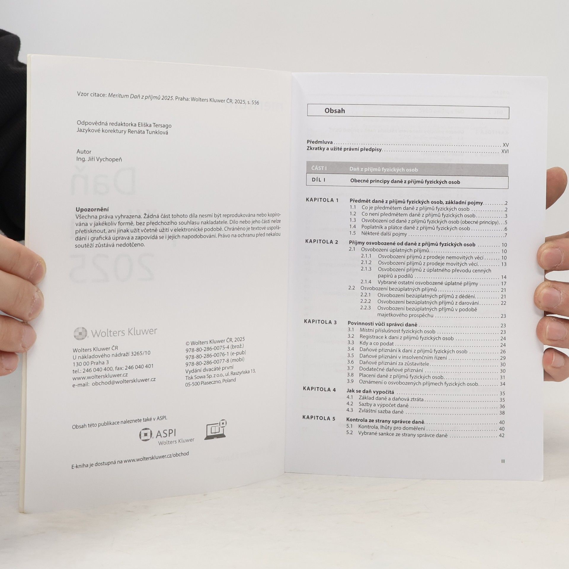 Jiří Vychopeň Meritum: Daň z příjmů 2025
