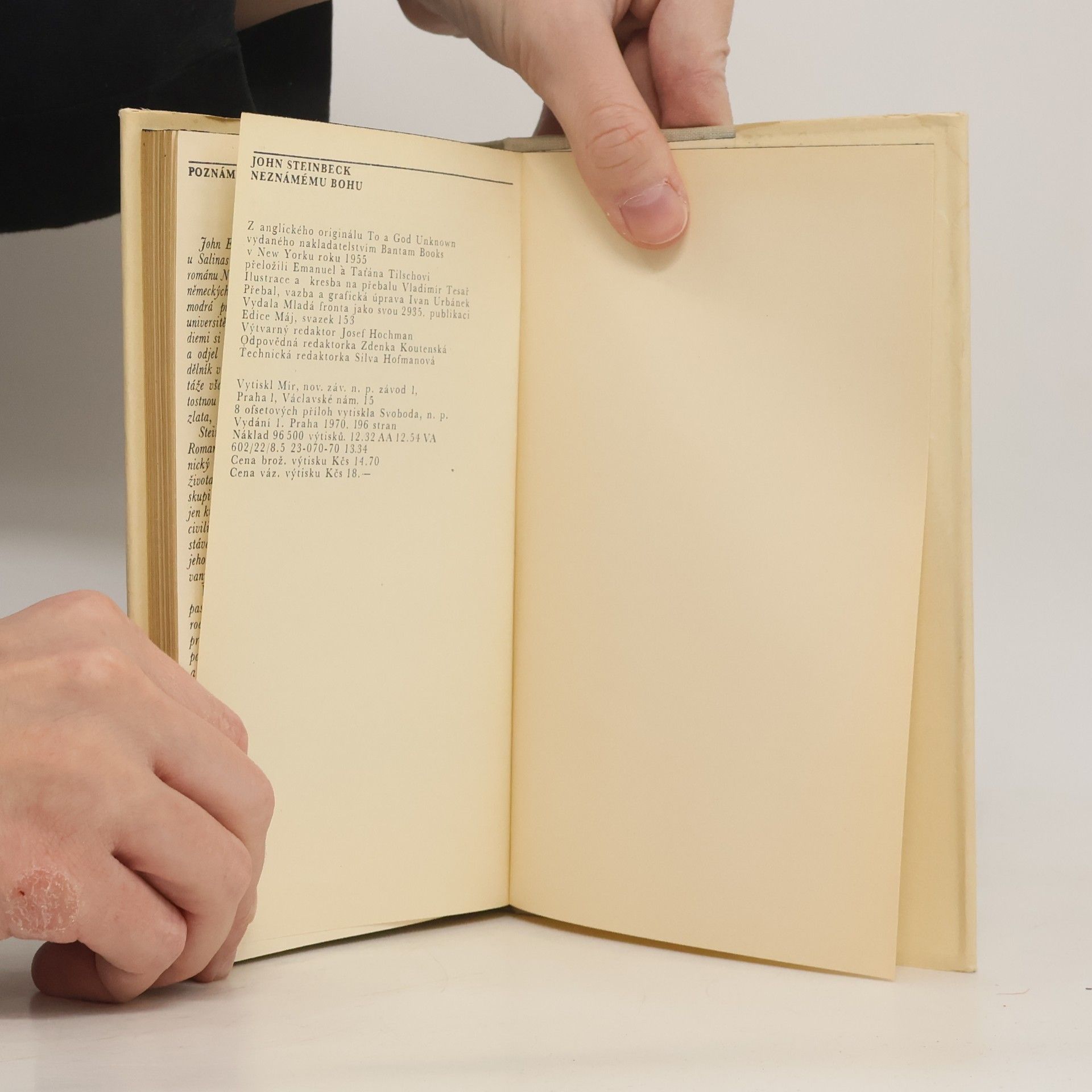 John Steinbeck Neznámému bohu