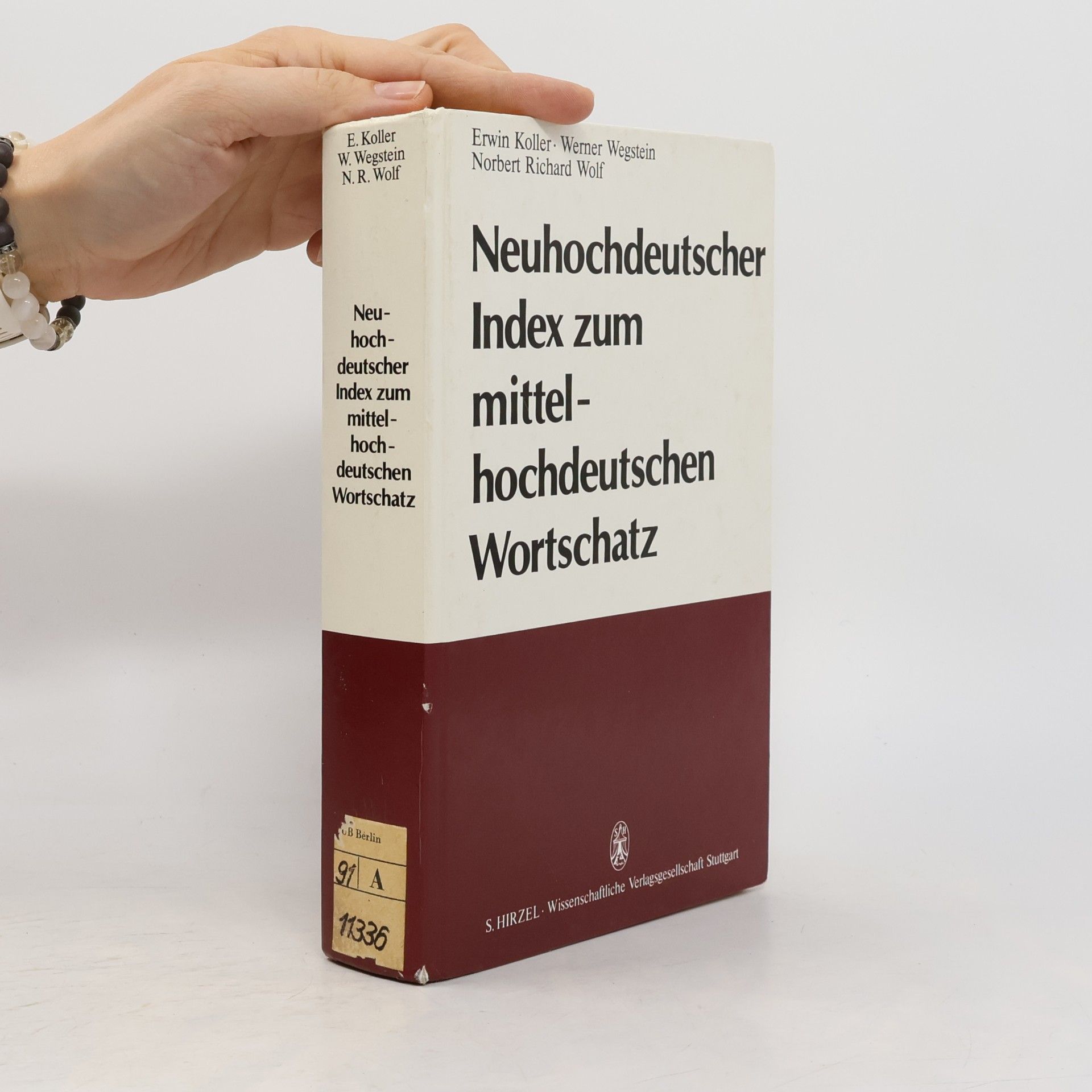Werner Wegstein Neuhochdeutscher Index zum mittelhochdeutschen Wortschatz
