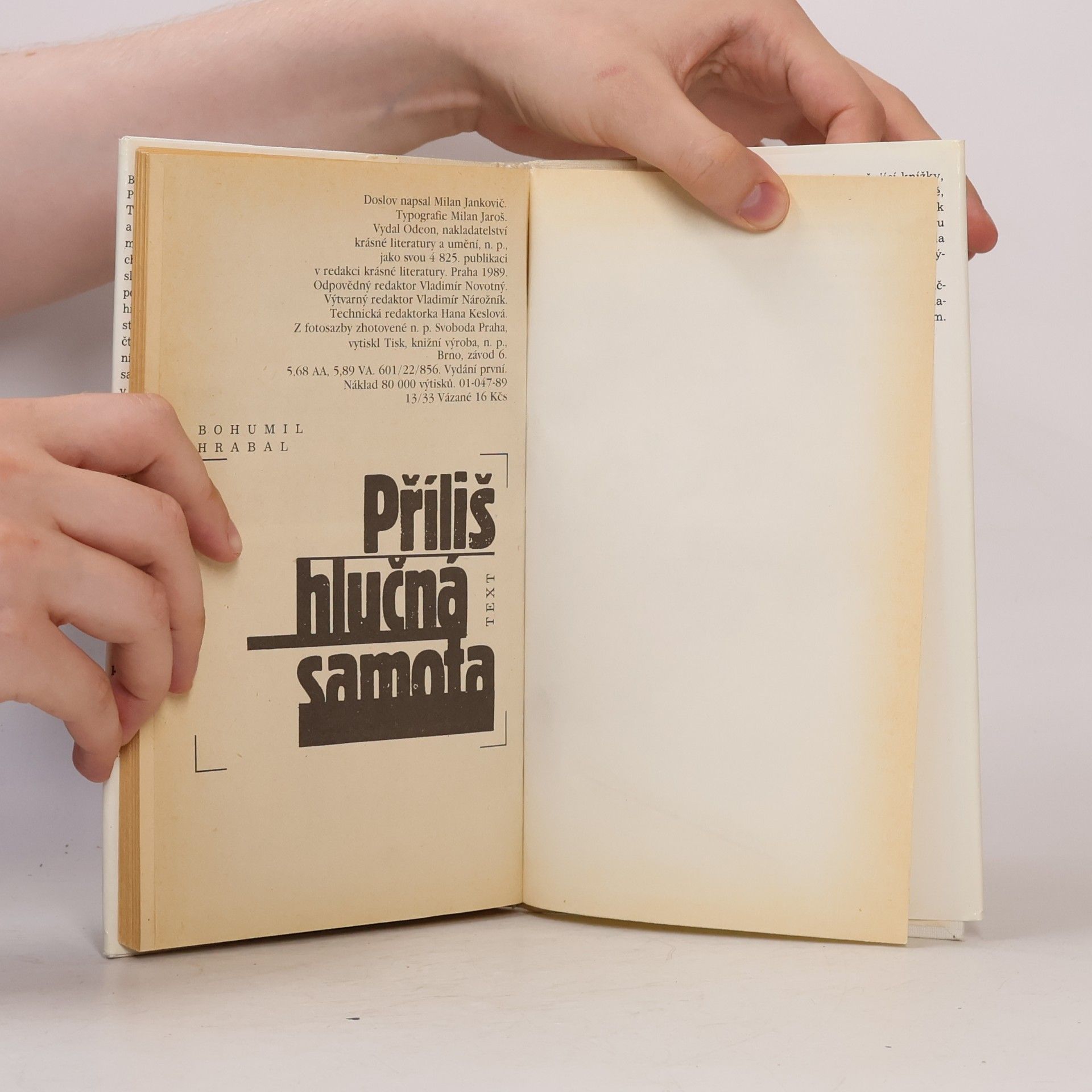 Bohumil Hrabal Příliš hlučná samota