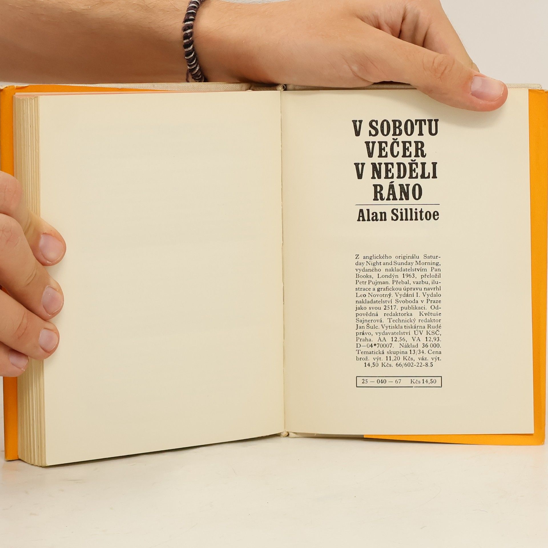 Alan Sillitoe V sobotu večer v neděli ráno