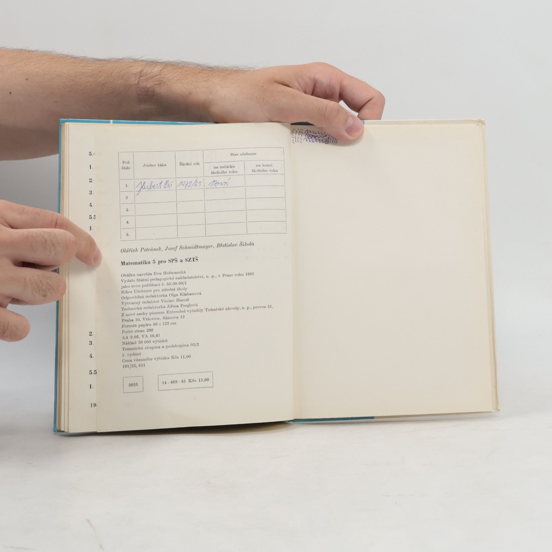 Kolektív autorov Matematika 5 pro střední průmyslové školy a střední zemědělské technické školy