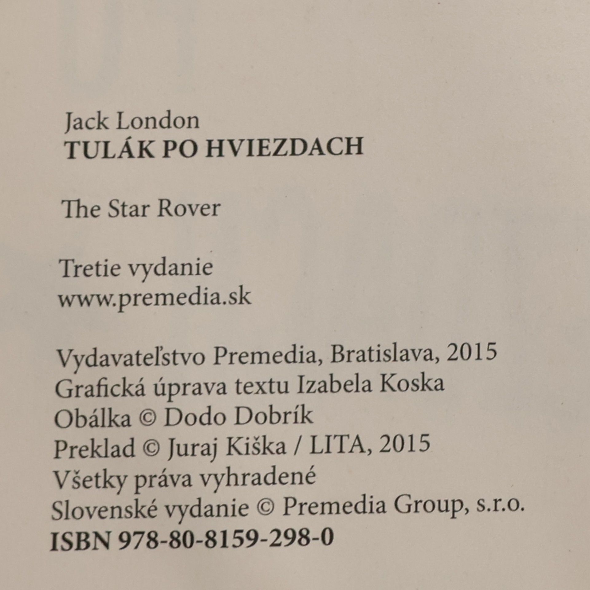 Jack London Tulák po hviezdach