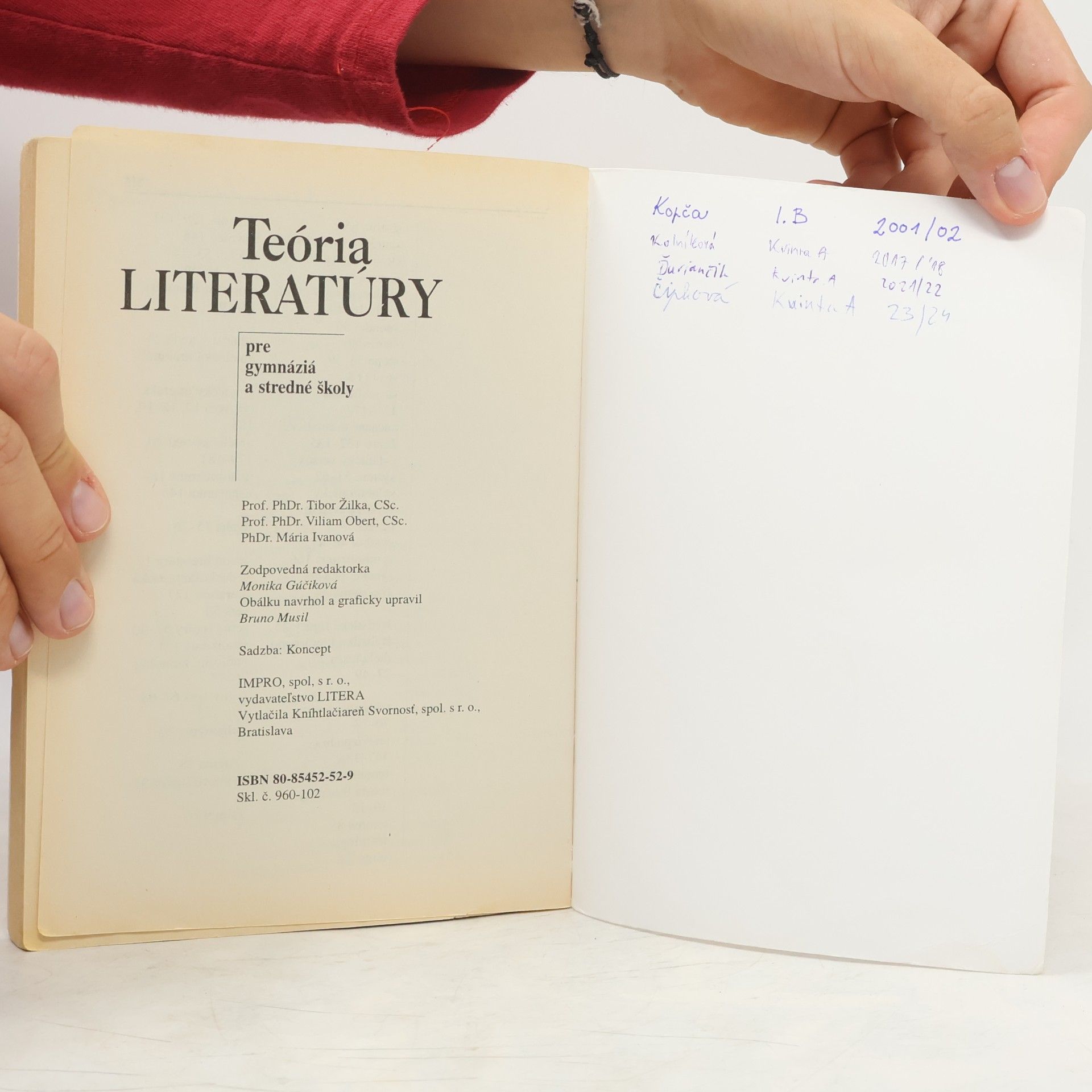Tibor Žilka Teória literatúry pre gymnáziá a stredné školy