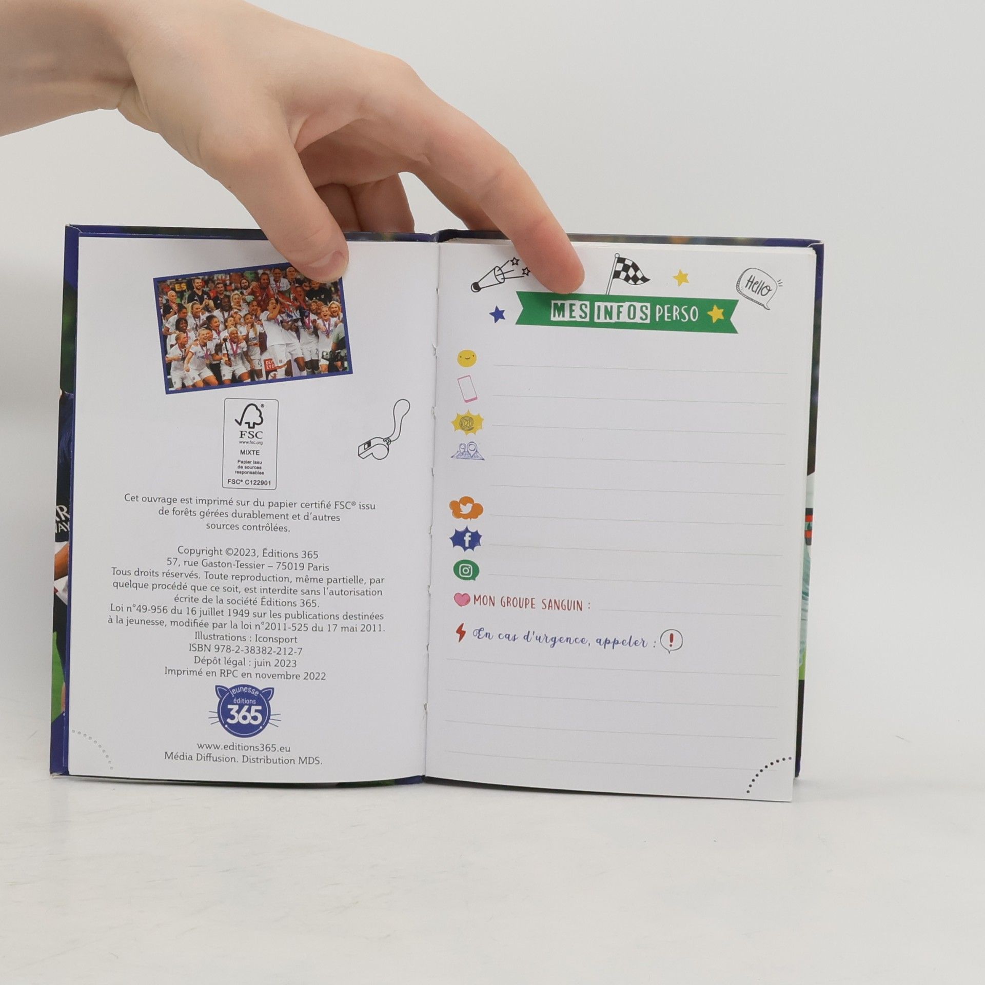 Agenda scolaire Foot 2023-2024