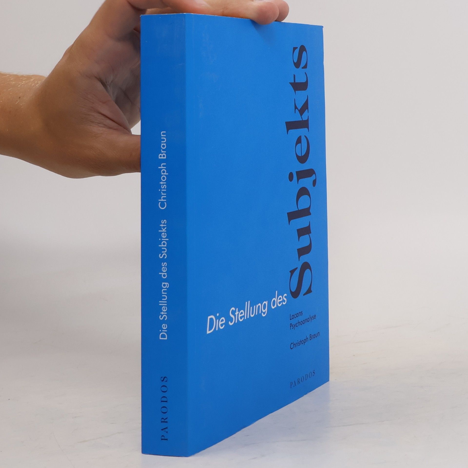 Christoph Braun Die Stellung des Subjekts
