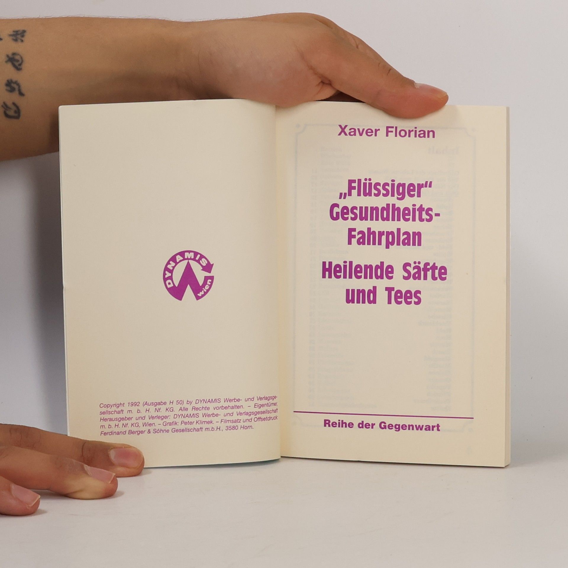 Xaver Florian Flüssiger Gesundheitsfahrplan. Heilende Säfte und Tees
