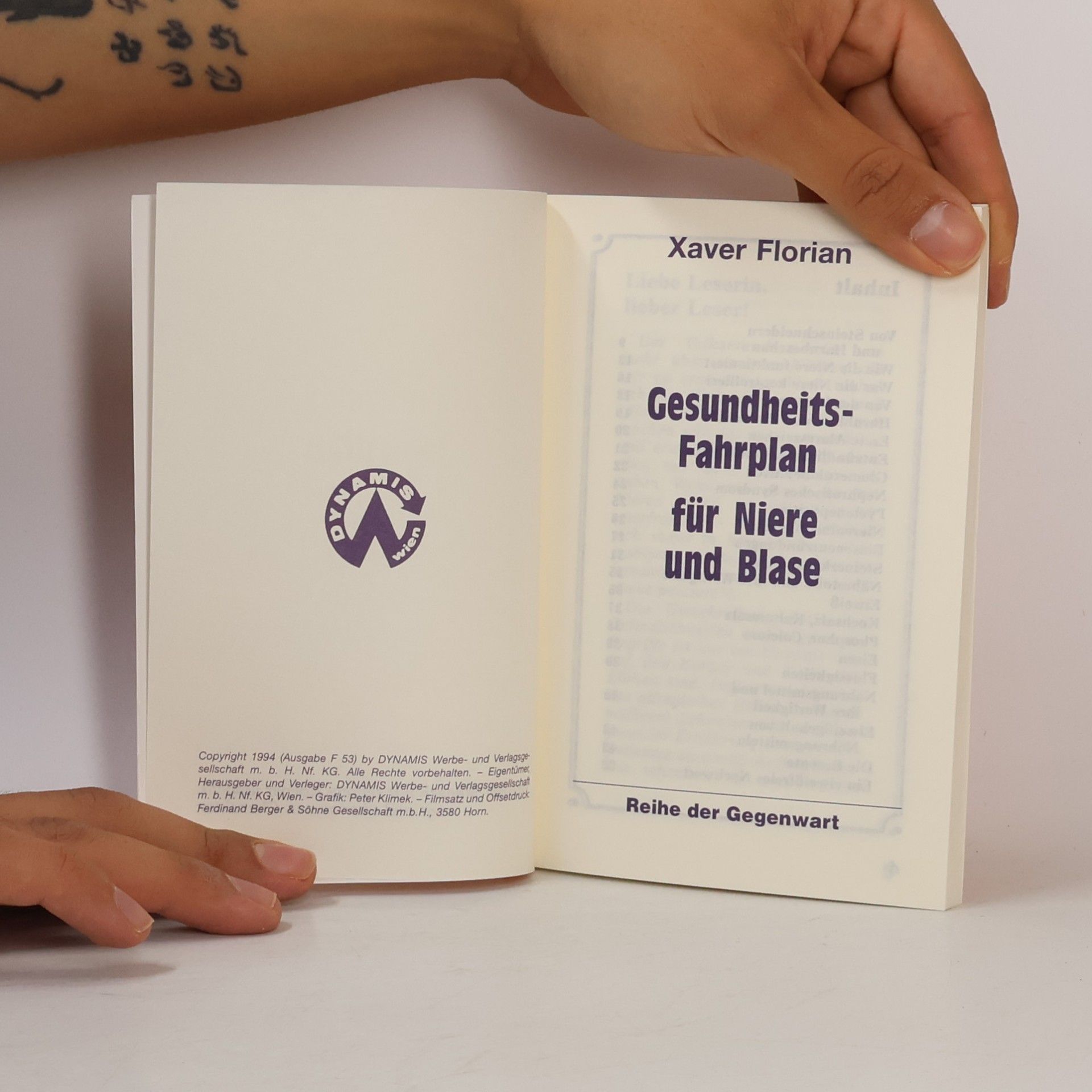 Xaver Florian Gesundheits-Fahrplan für Niere und Blasse