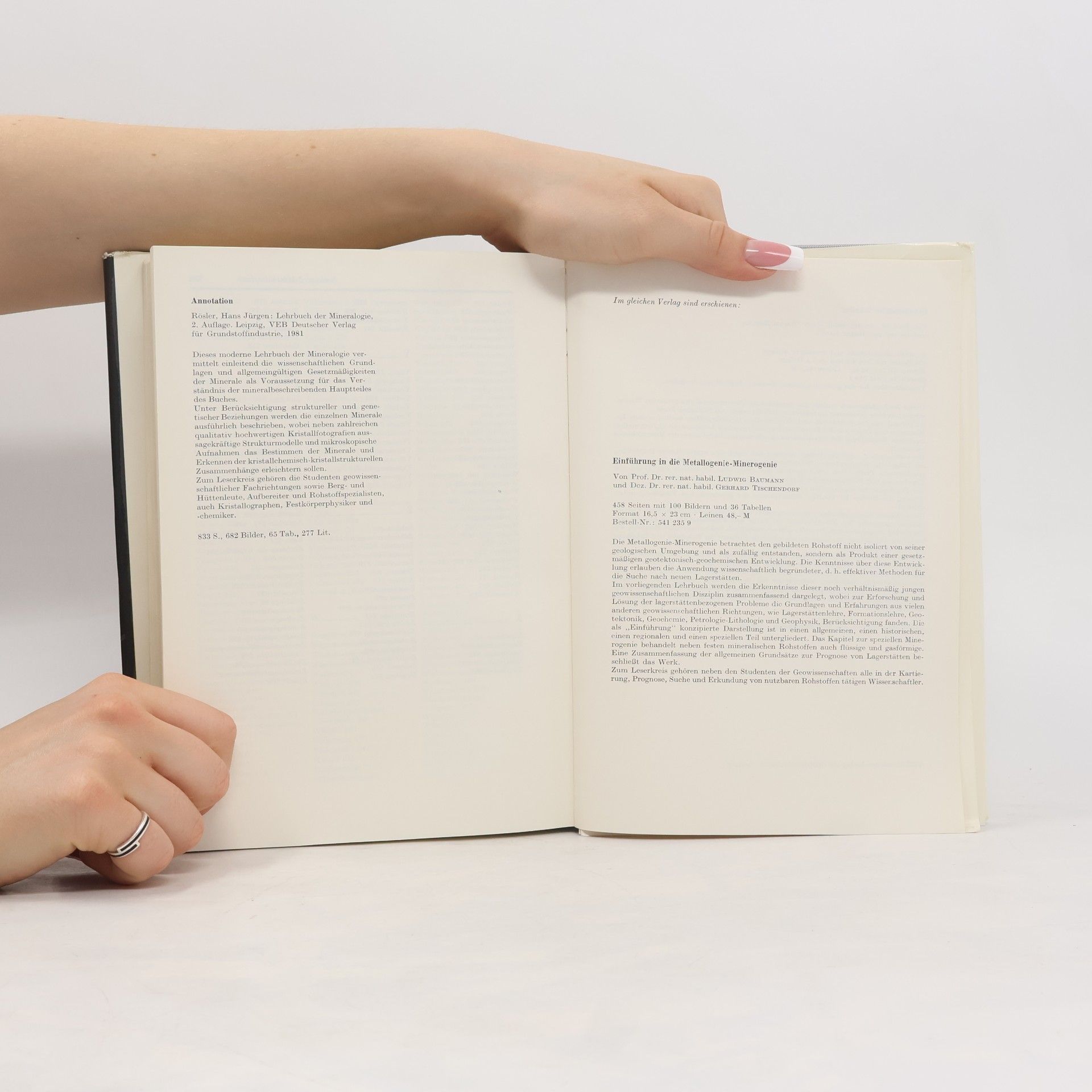 Hans Jürgen Rösler Lehrbuch der Mineralogie