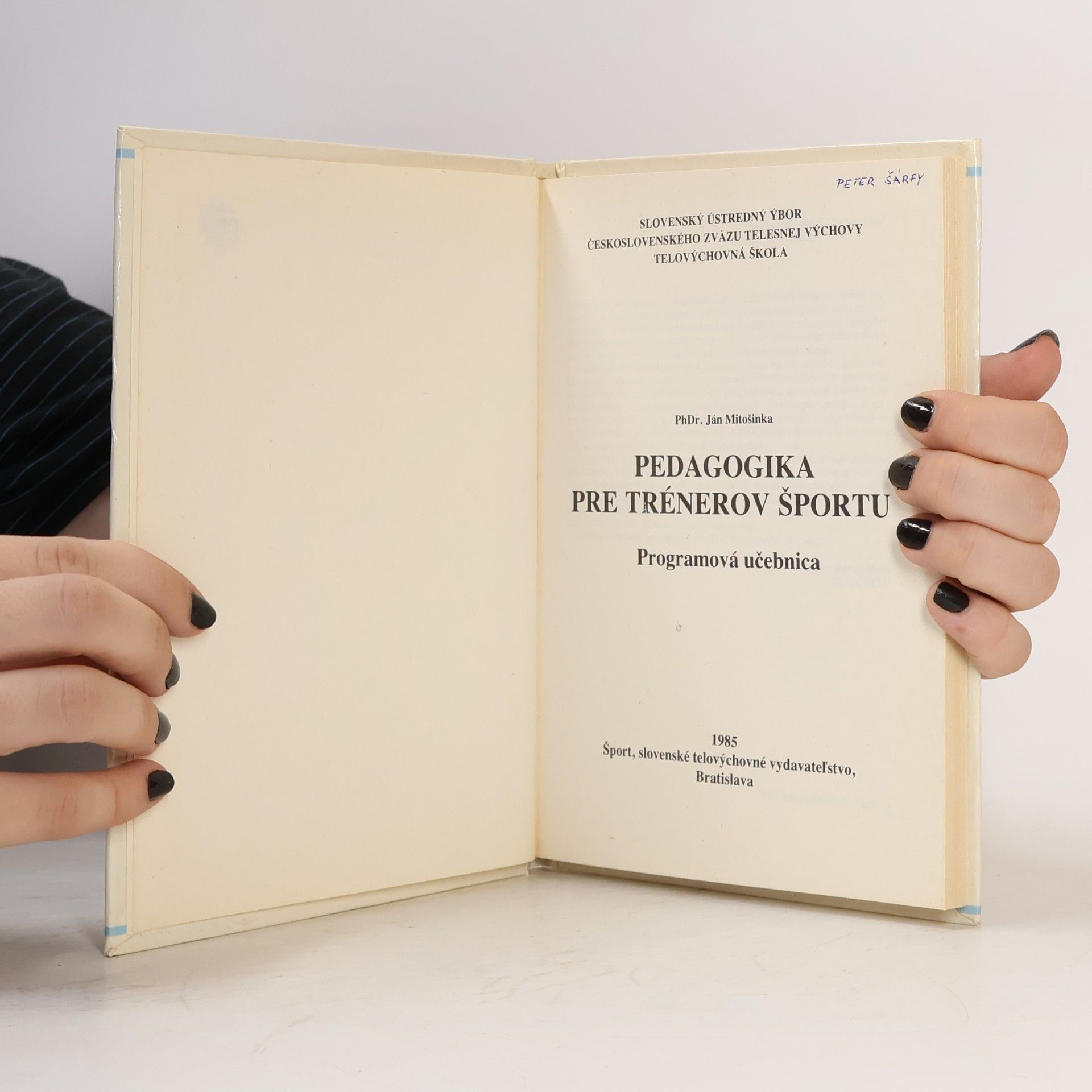 Ján Mitošinka Pedagogika pre trénerov športu