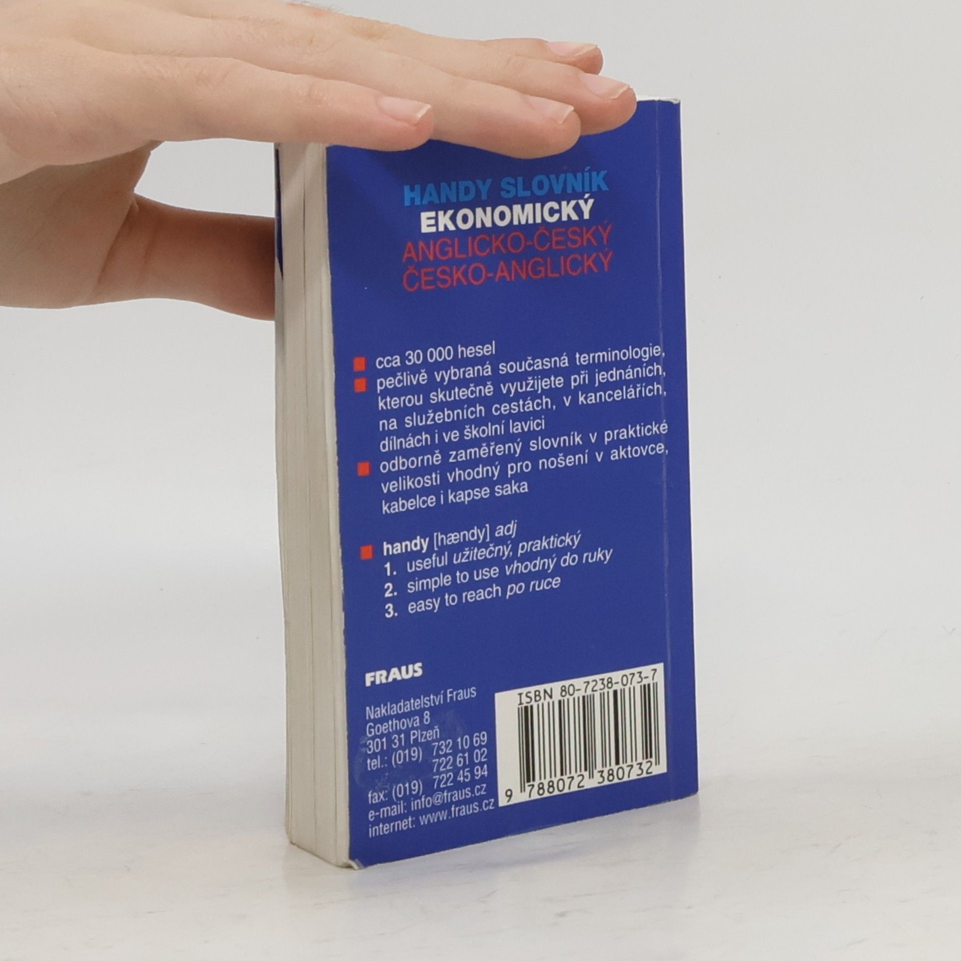 Marcela Straková Handy slovník ekonomický anglicko-český a česko-anglický = Handy dictionary of business terms English-Czech, Czech-English