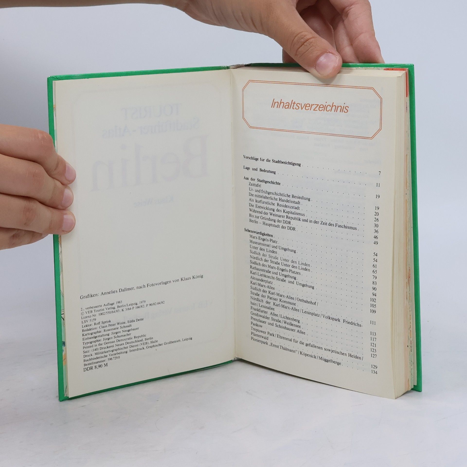 Autorenkollektiv Berlin Hauptstadt der DDR Stadtführer Atlas