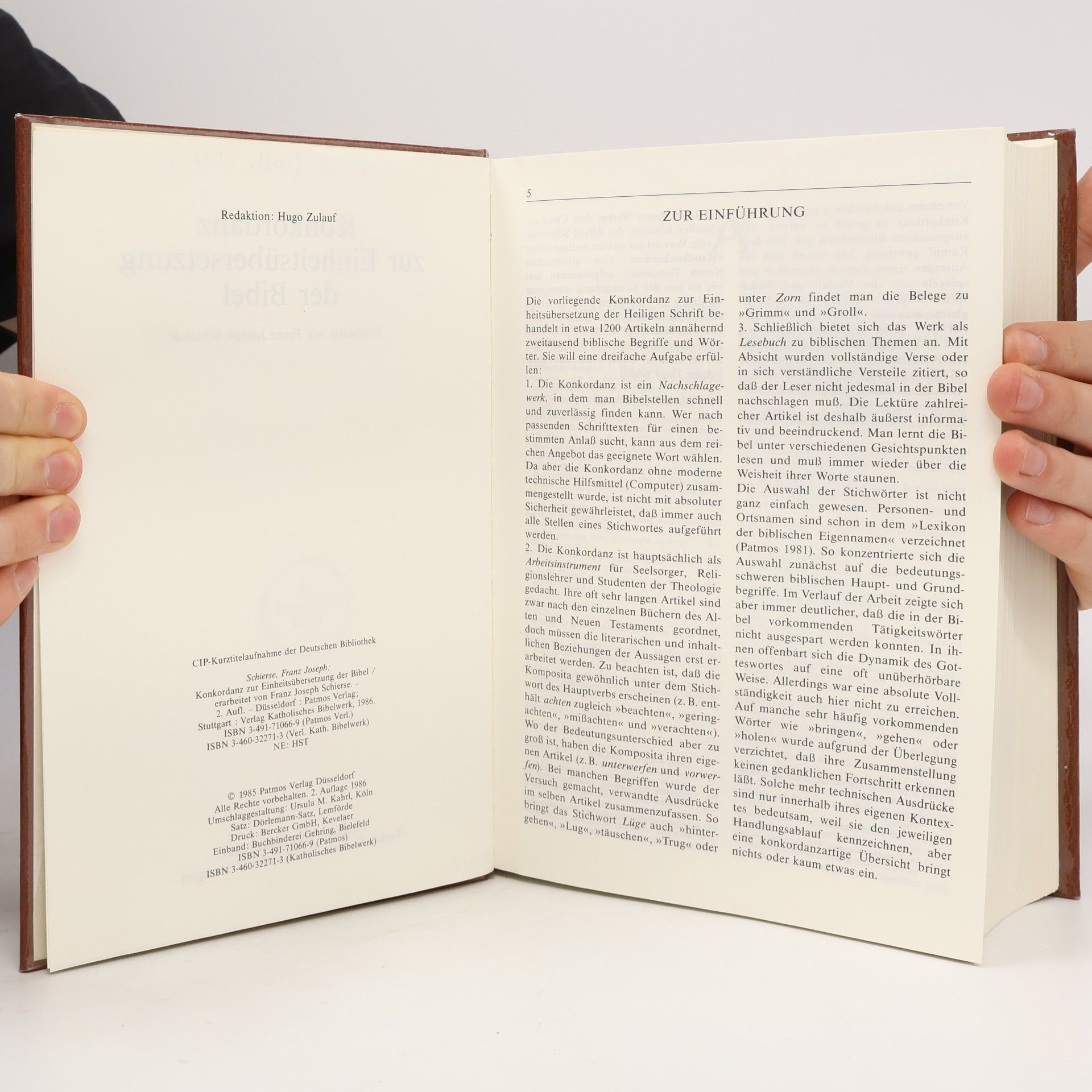 Franz Joseph Schierse Konkordanz zur Einheitsübersetzung der Bibel