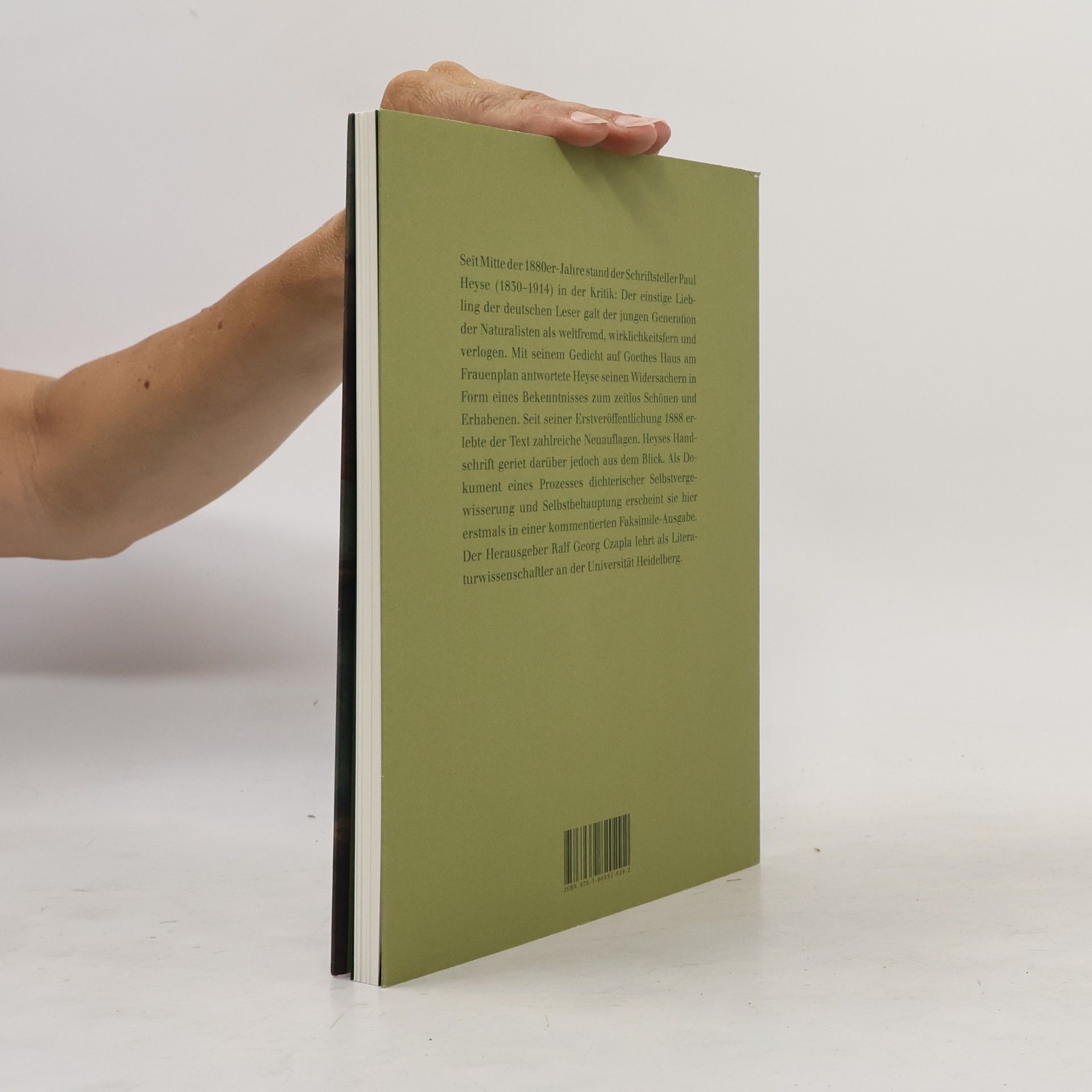 Ralf-Georg Czapla Paul Heyse: Das Goethe-Haus in Weimar