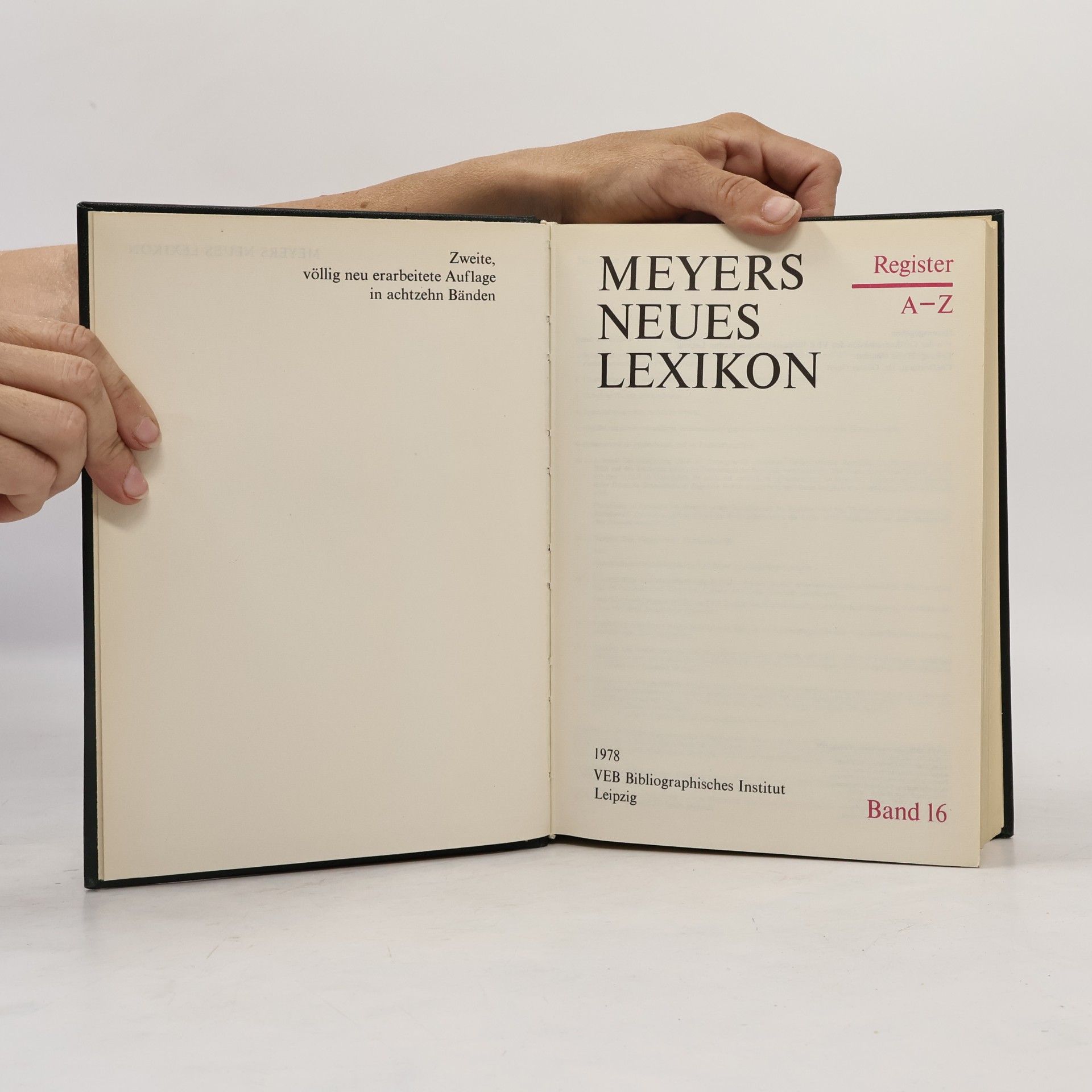 Autorenkollektiv Meyers neues Lexikon 16. Register A - Z