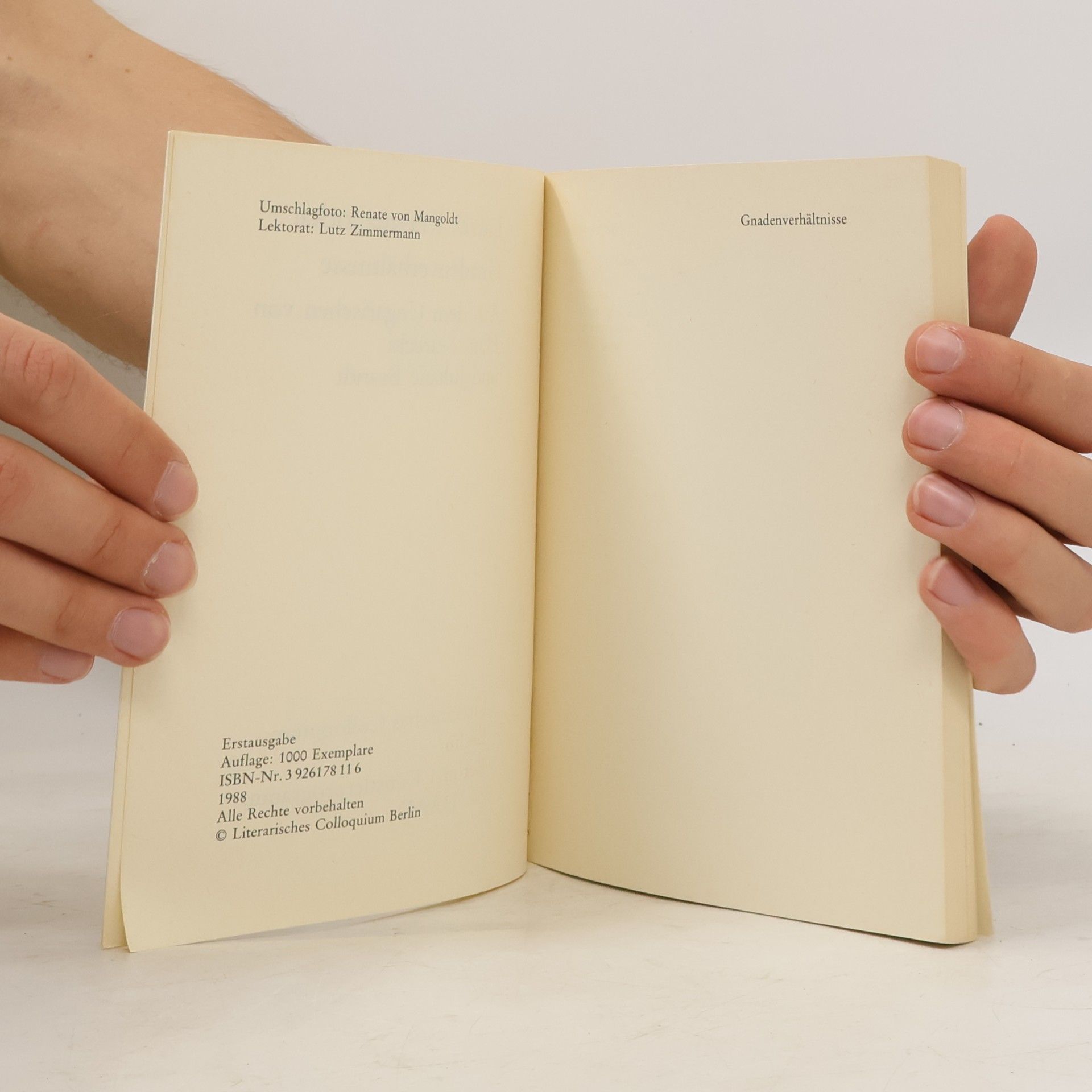 László Krasznahorkai LCB-Editionen: Gnadenverhältnisse