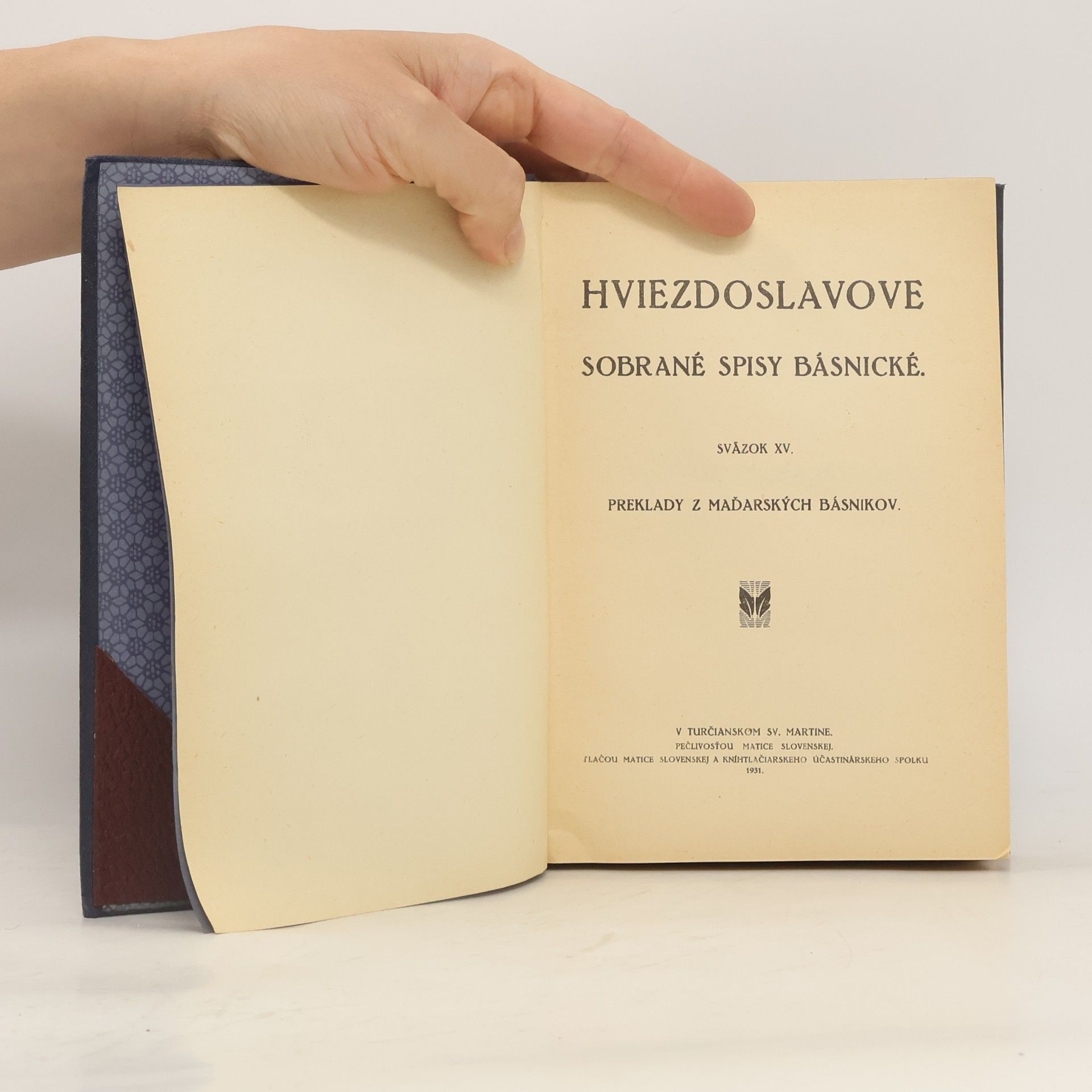 Pavol Országh Hviezdoslav Sobrané spisy básnické Hviezdoslava XV