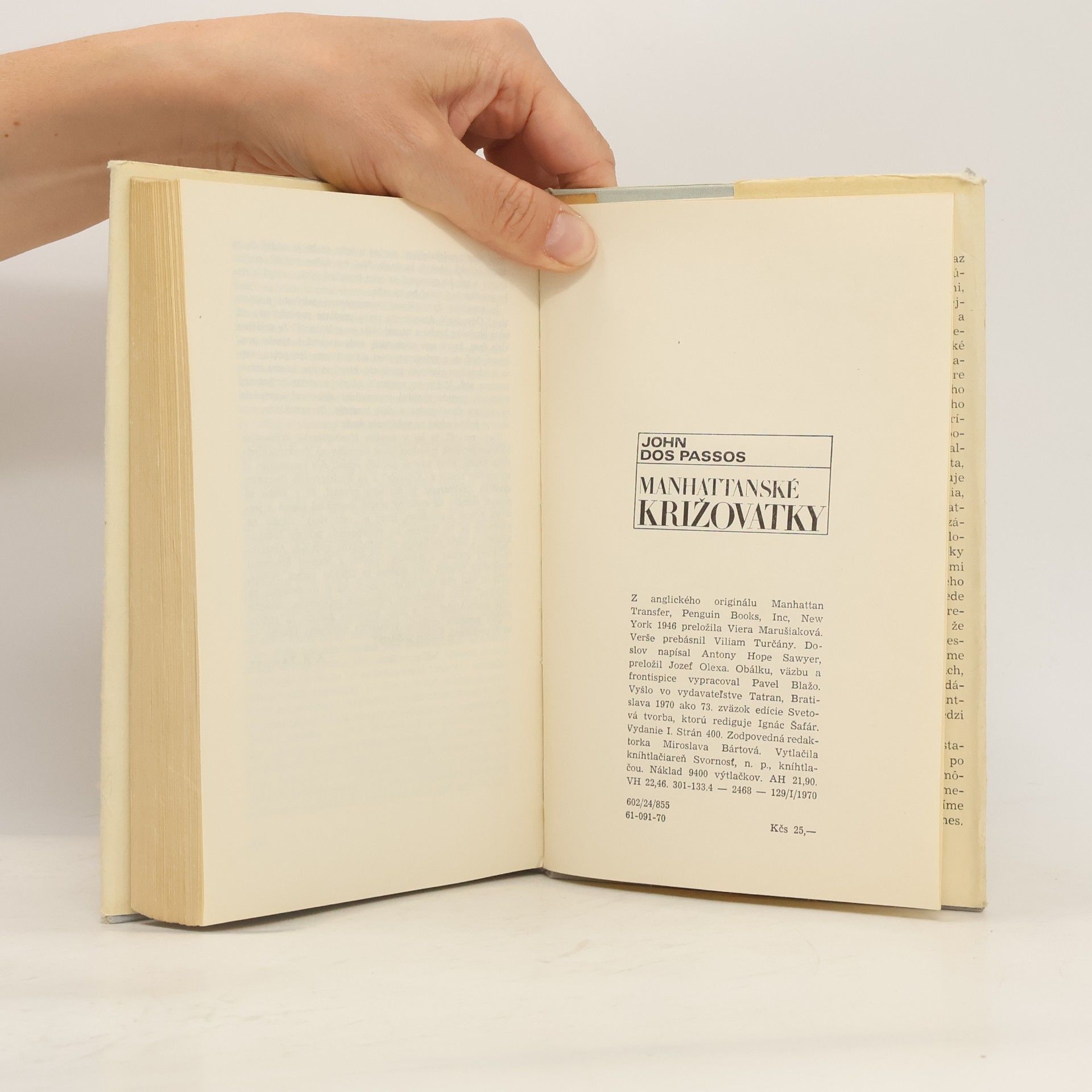 John Dos Passos Manhattanské križovatky