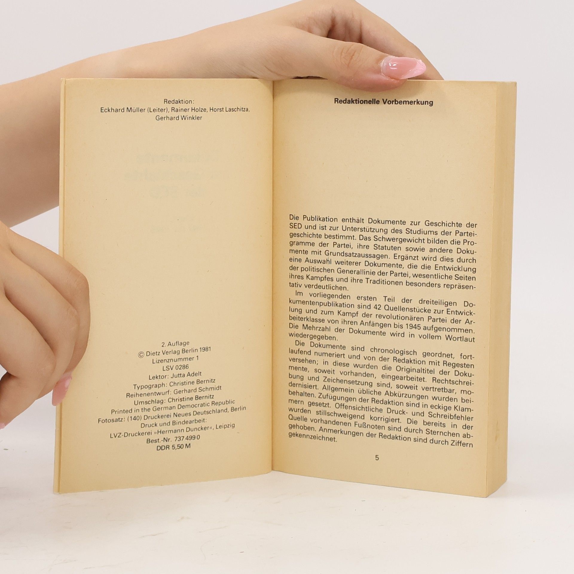 Autorenkollektiv Dokumente zur Geschichte der SED 1