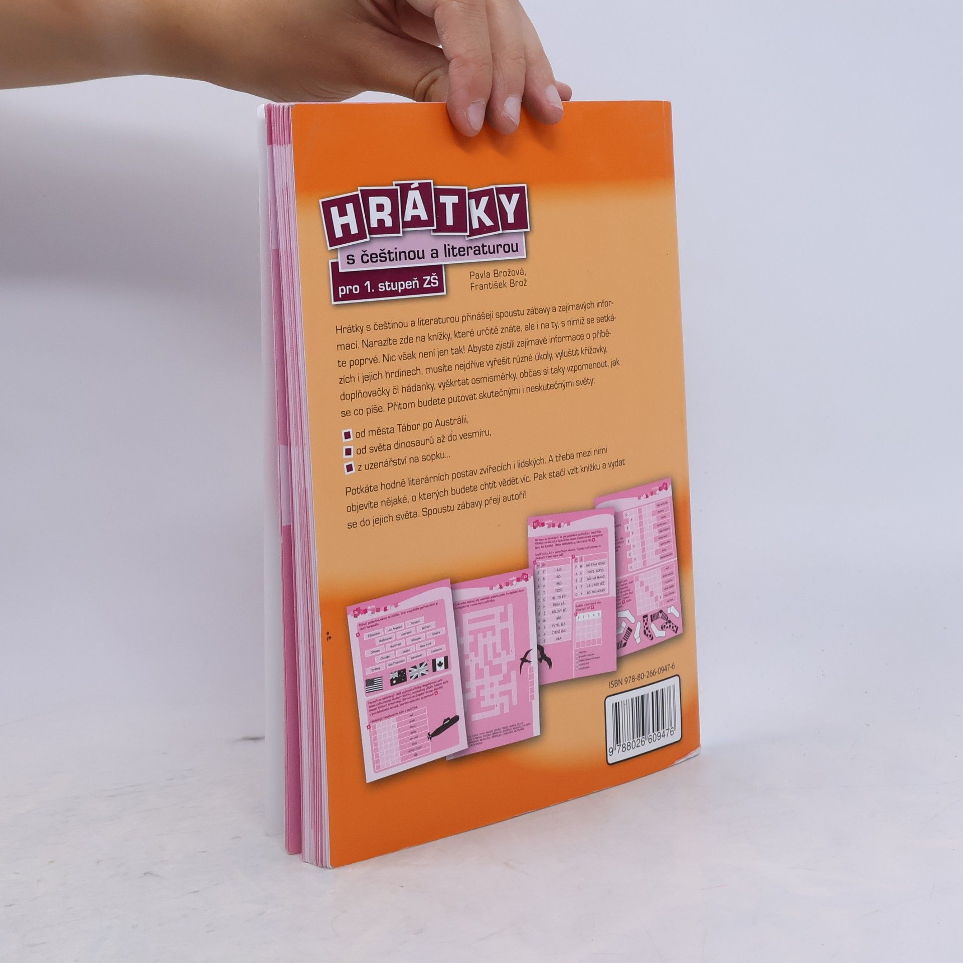 František Brož Hrátky s češtinou a literaturou pro 1. stupeň ZŠ - Křížovky, osmisměrky, spojovačky a jiné rébusy