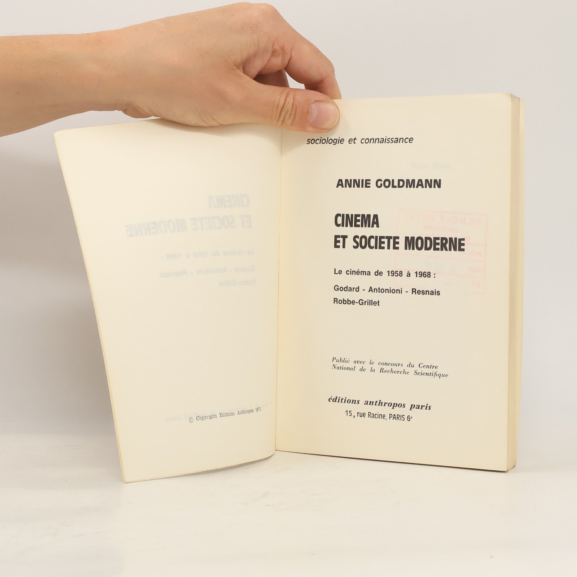 Annie Goldmann Cinema et Societe Moderne