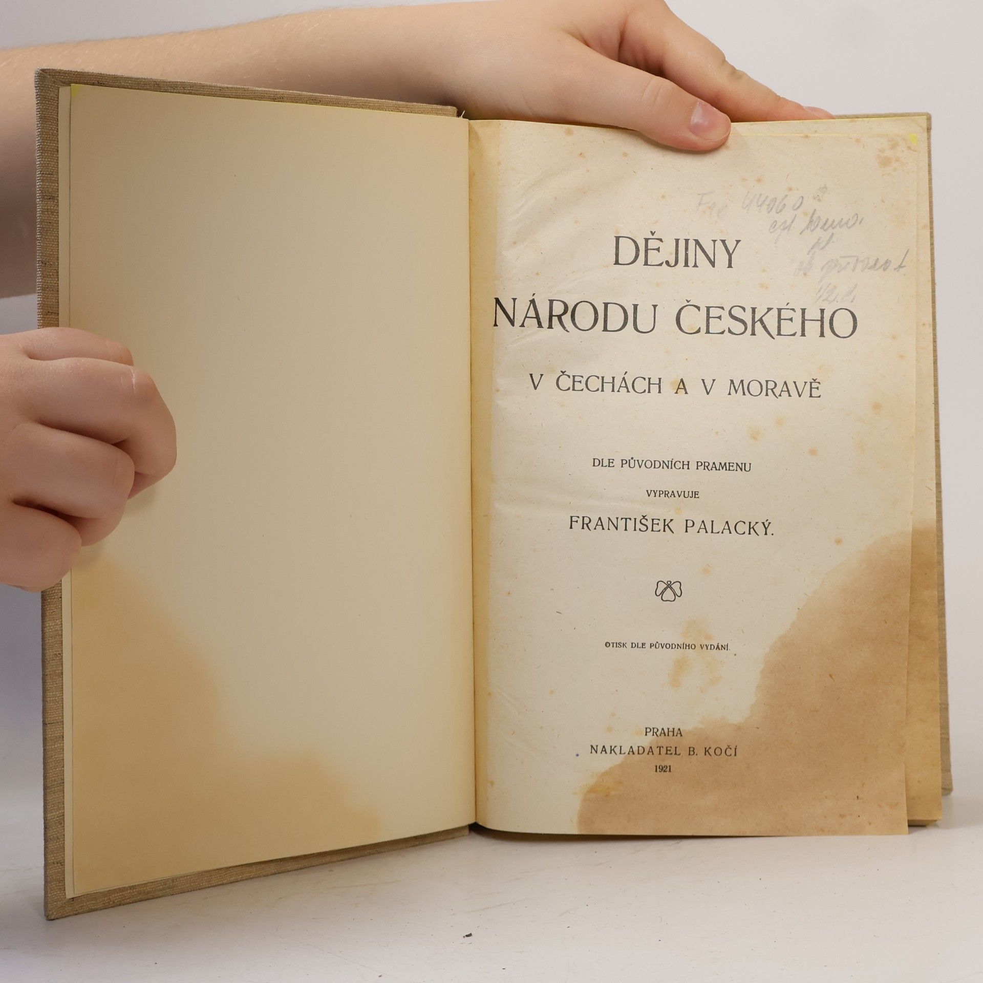 František Palacký Dějiny národu českého v Čechách a Moravě