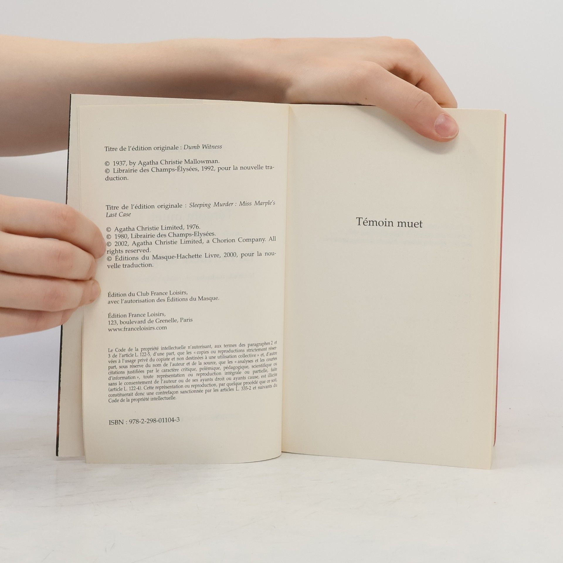 Agatha Christie Témoin muet / La dernière énigme
