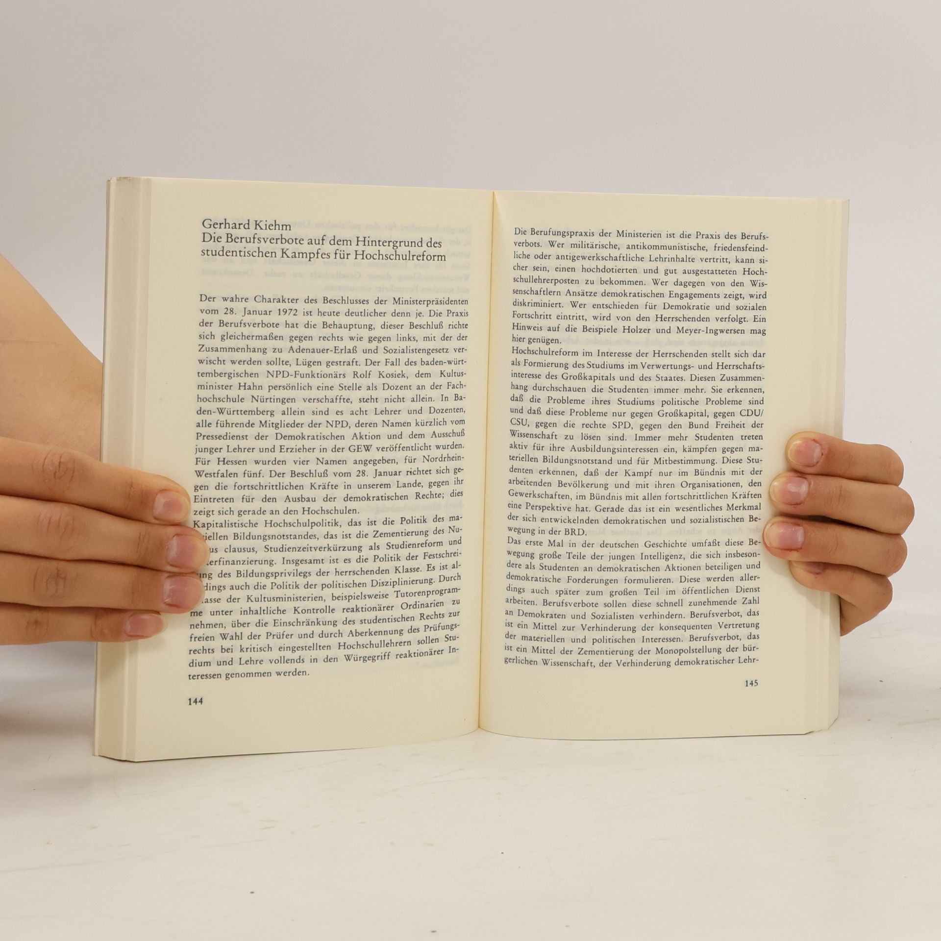 Horst Bethge Kleine Bibliothek - 3: Der Kampf gegen das Berufsverbot