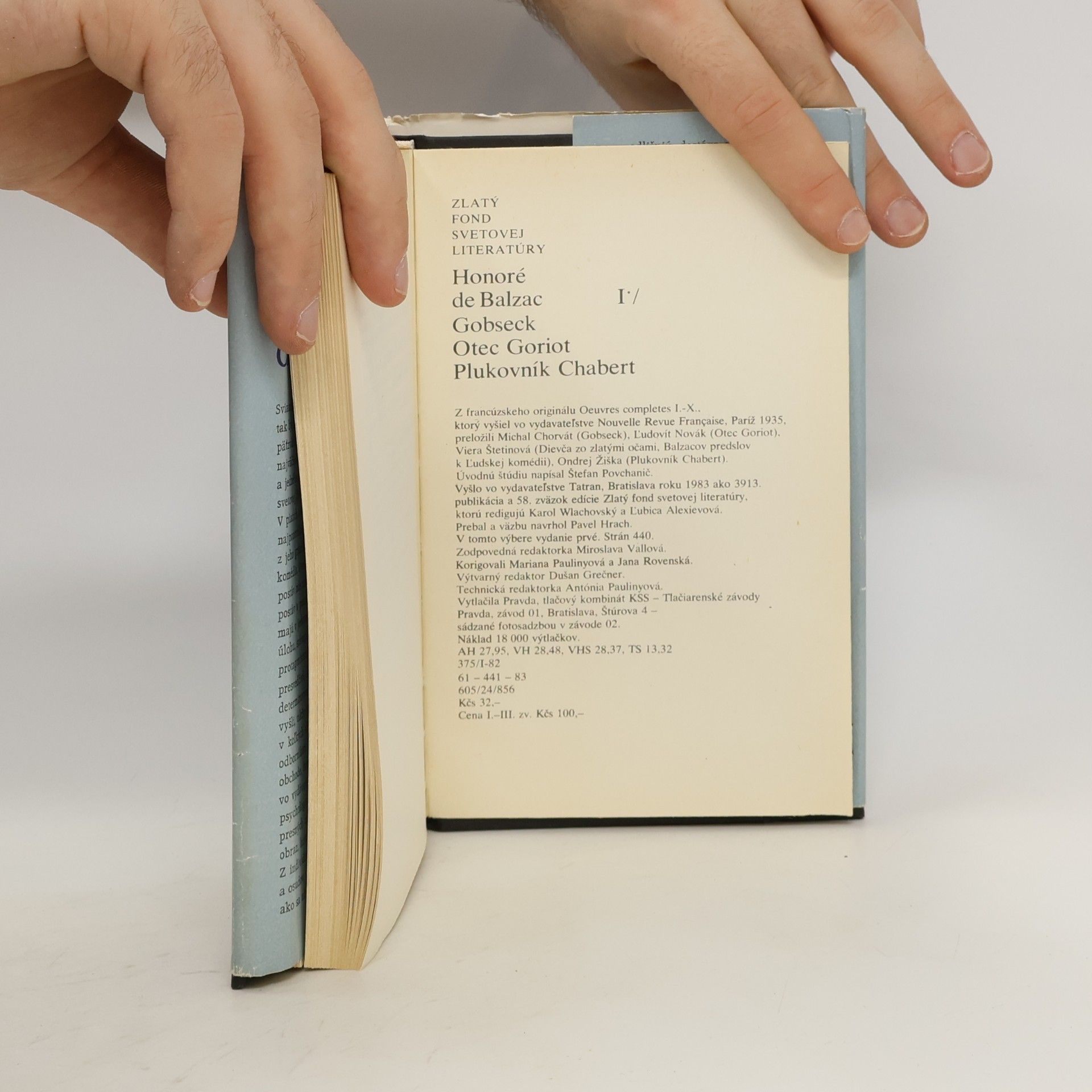 Honoré de Balzac Gobseck. Otec Goriot. Plukovník Chabert