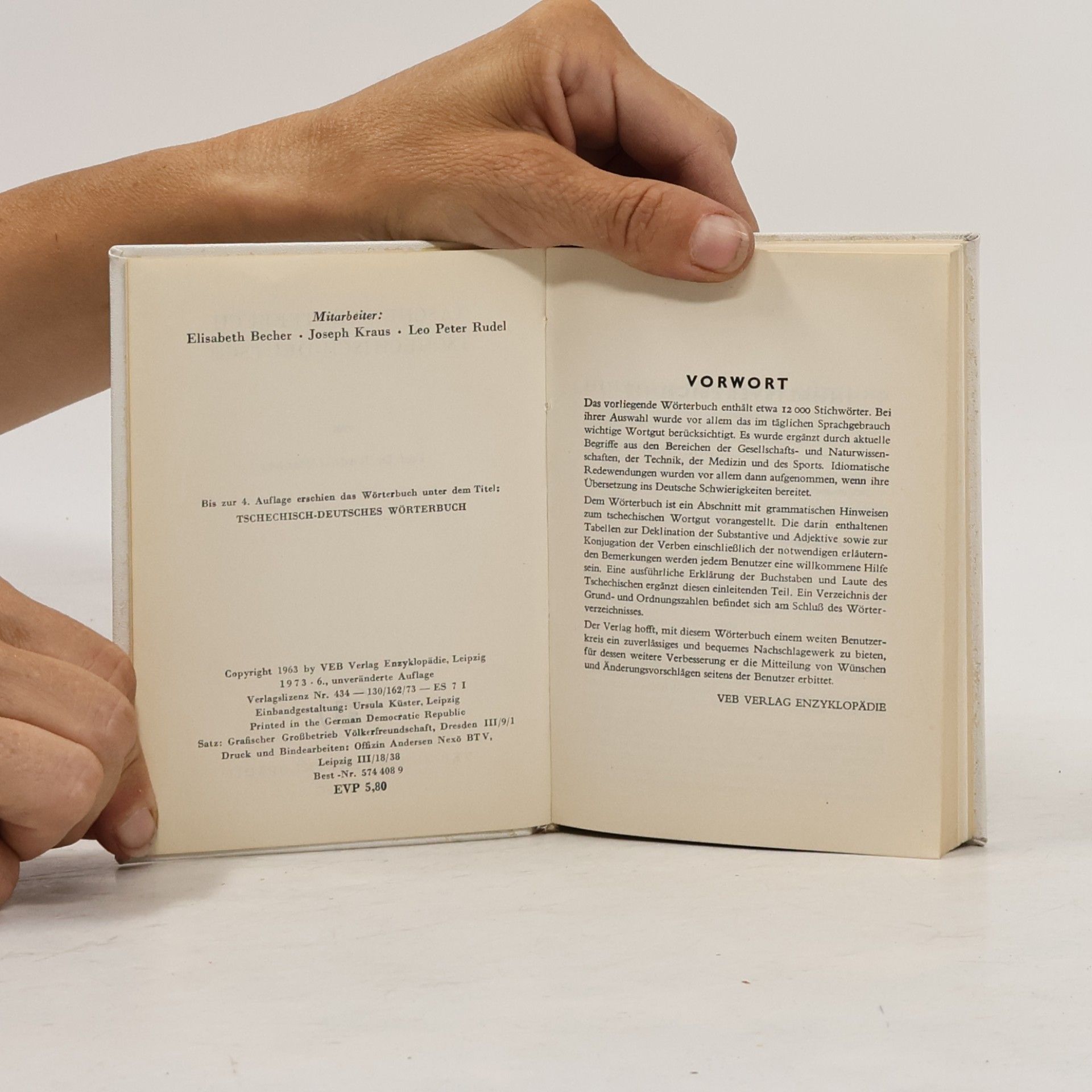 Rudolf Fischer-Wollpert Taschenwörterbuch: Tschechisch-Deutsch