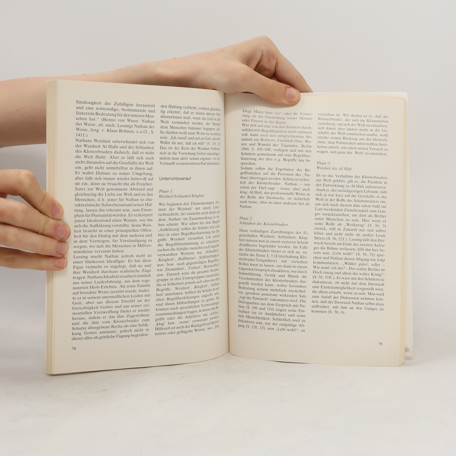 Wilhelm Große Stundenblätter Lessings "Nathan" und die Literatur der Aufklärung