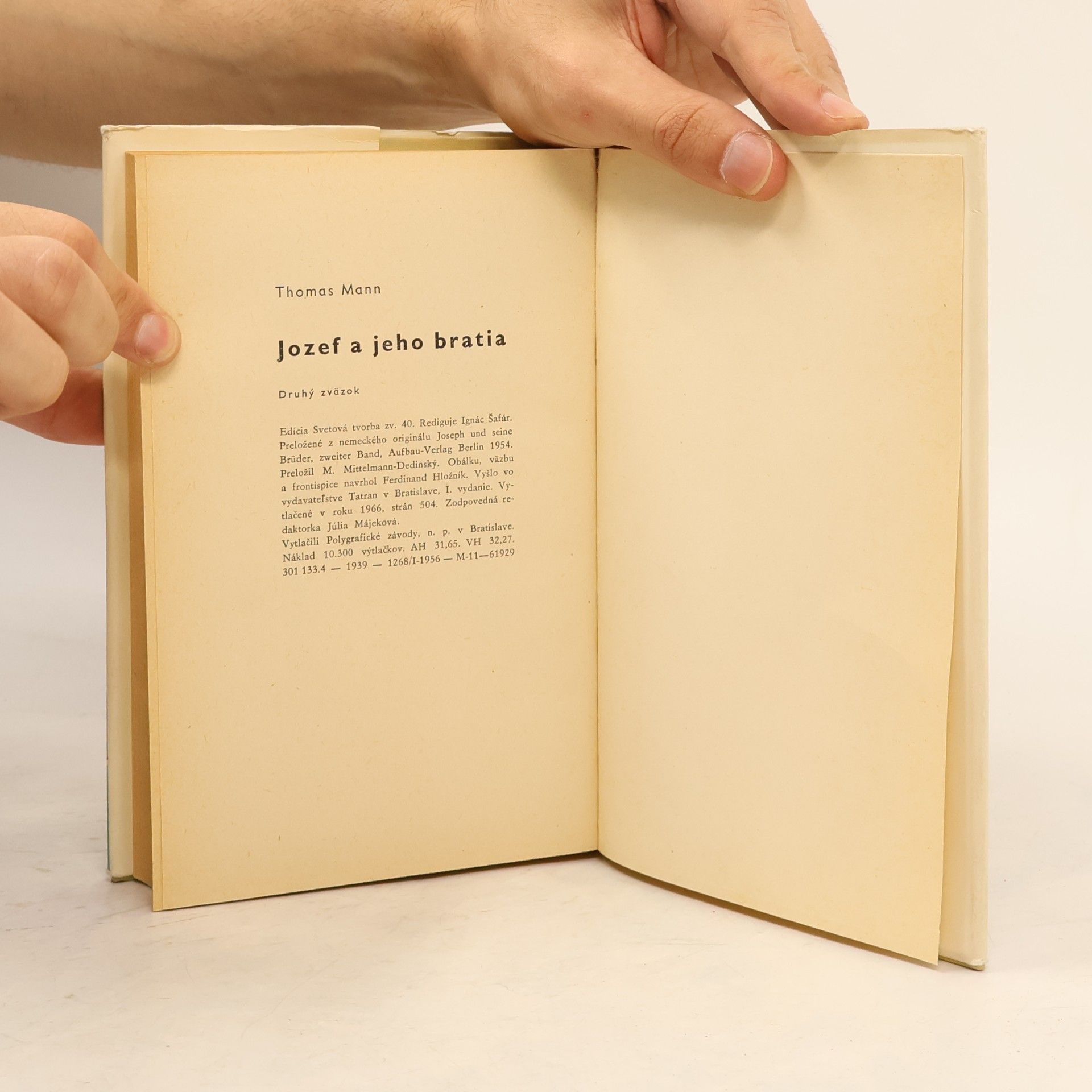 Thomas Mann Jozef a jeho bratia. Druhý zväzok
