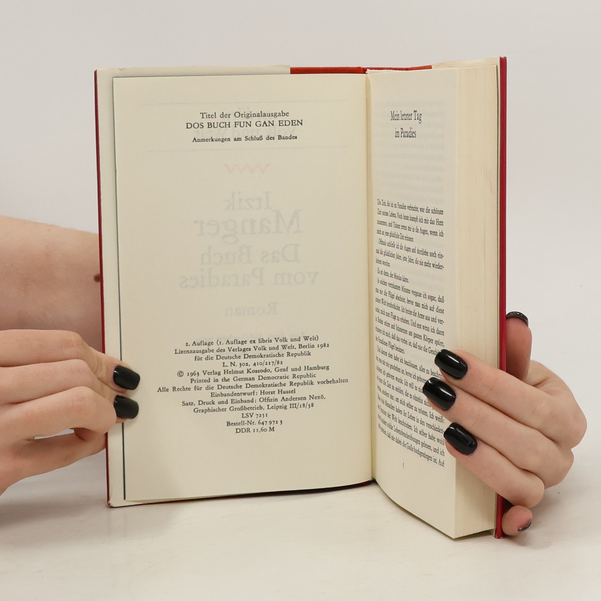 Itzik Manger Das Buch vom Paradies