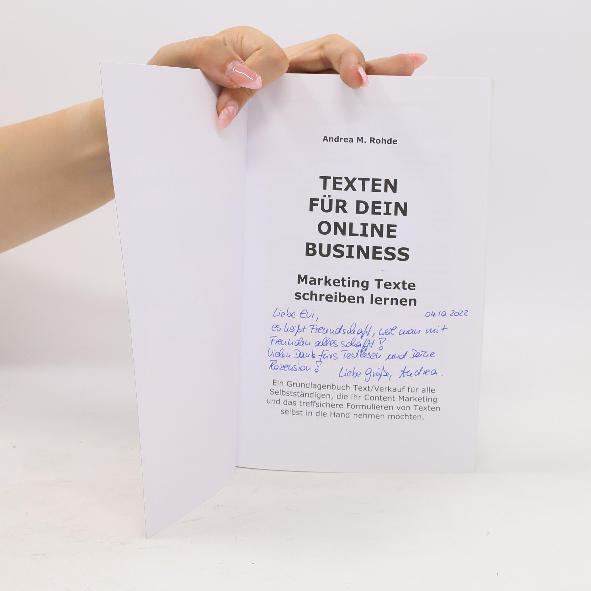 Andrea M. Rohde Texten für Dein Online Business