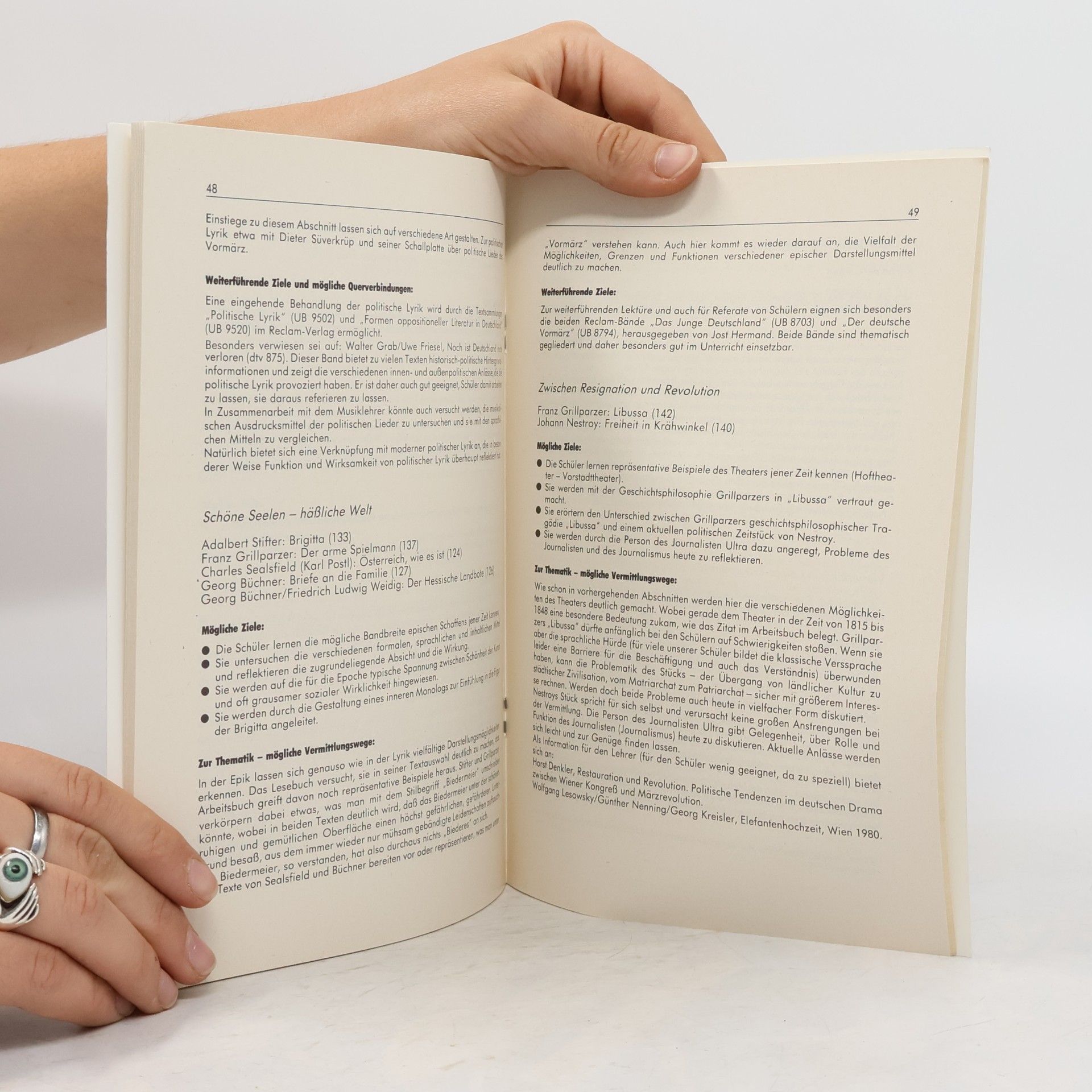 Josef Donnenberg Lesezeichen - Lehrerhandbuch