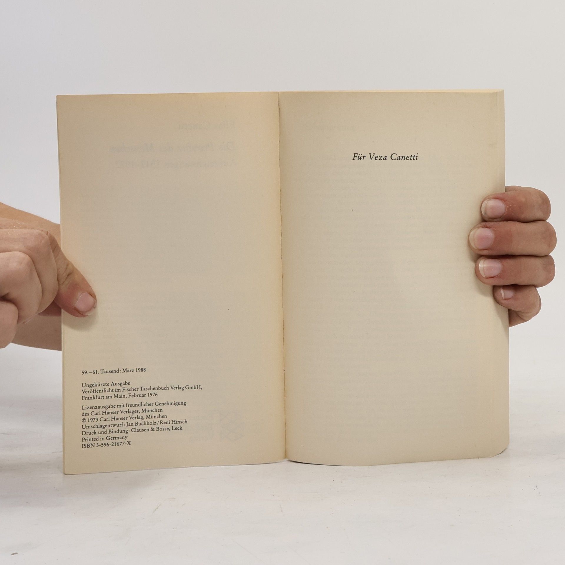 Elias Canetti Die Provinz des Menschen. Aufzeichnungen 1942-1972