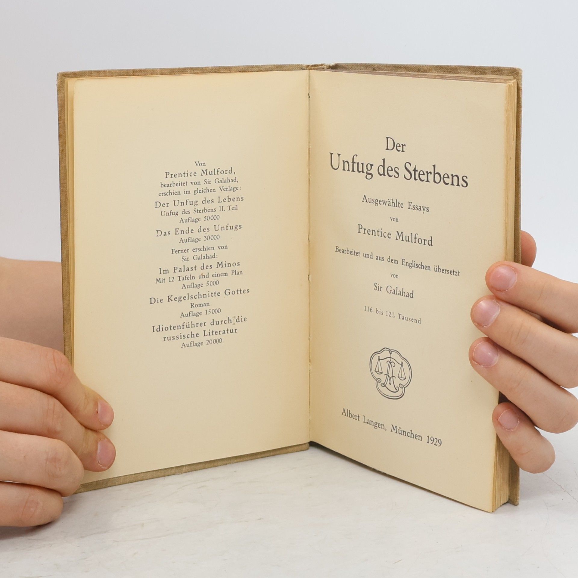 Prentice Mulford Der Unfug des Sterbens
