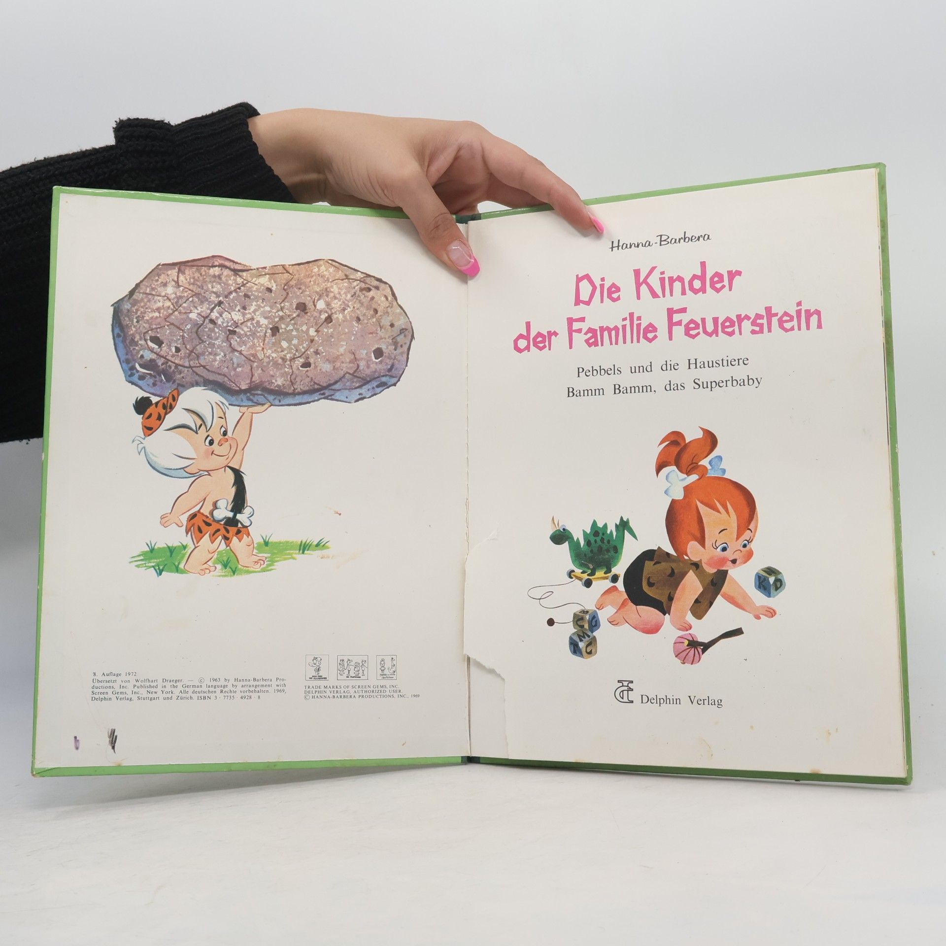 Hanna Barbera Die Kinder der Familie Feuerstein Pebbels und die Haustiere Bamm Bamm, das Superbaby