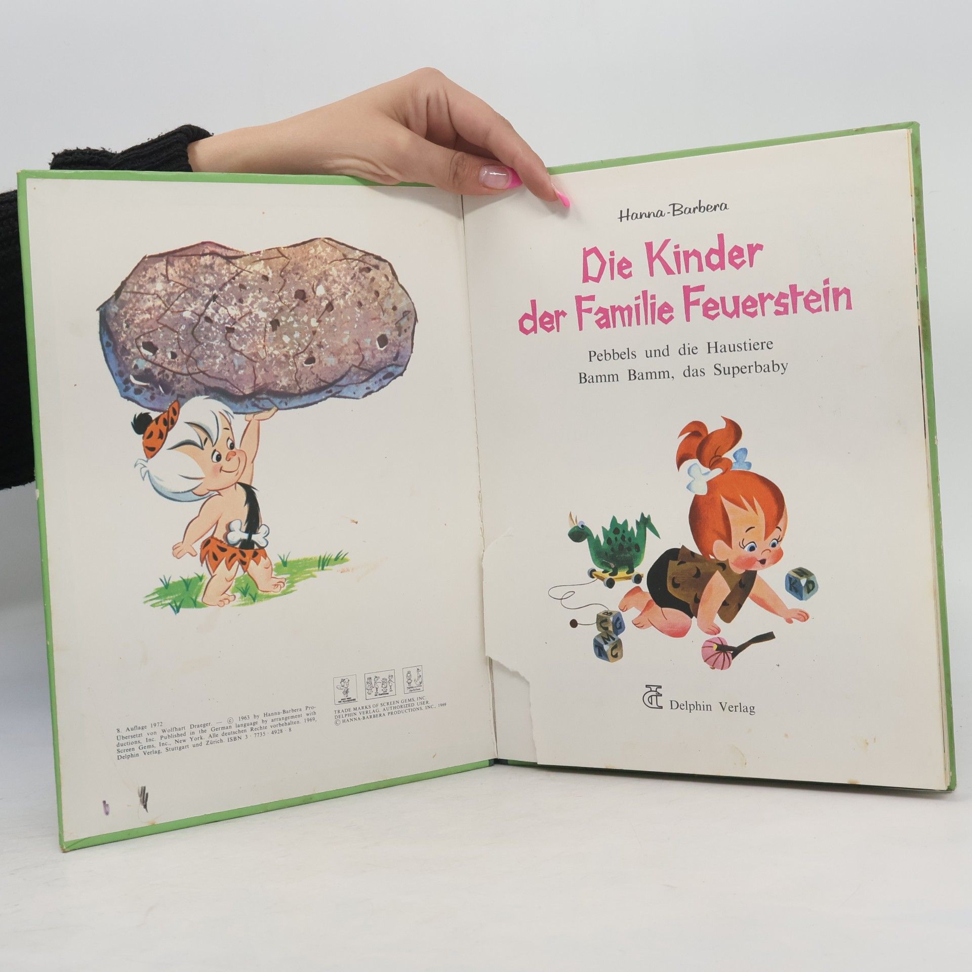 Hanna Barbera Die Kinder der Familie Feuerstein Pebbels und die Haustiere Bamm Bamm, das Superbaby