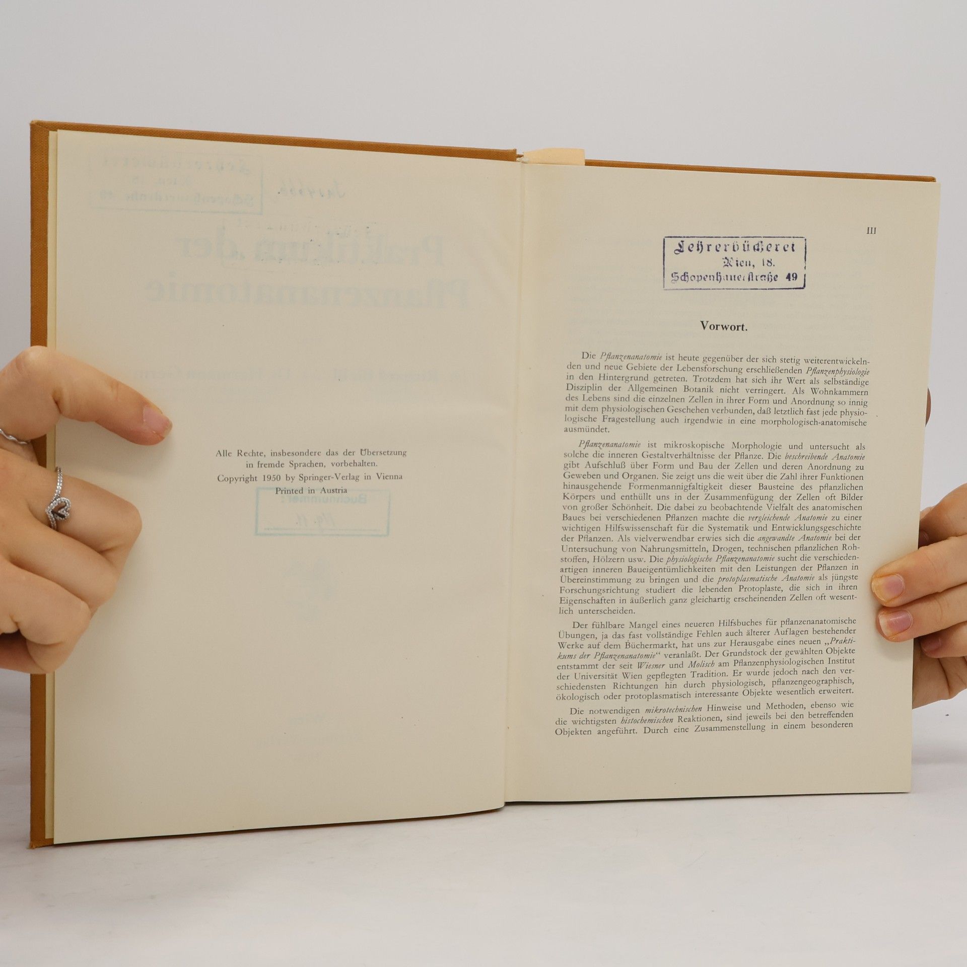 Richard Biebl Praktikum der Pflanzenanatomie