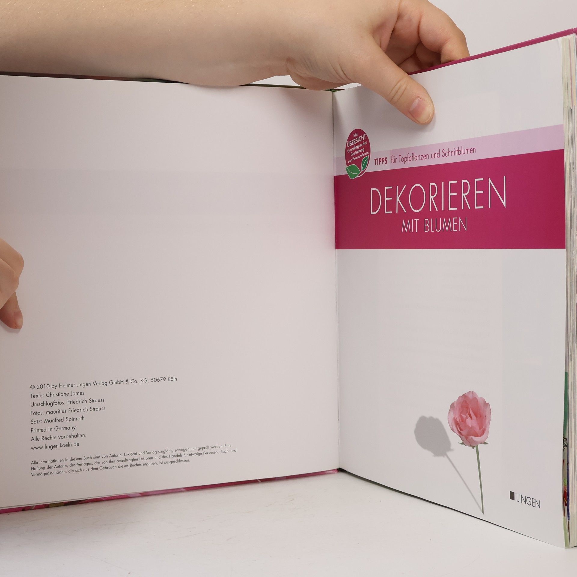 Christine James Dekorien mit blumen