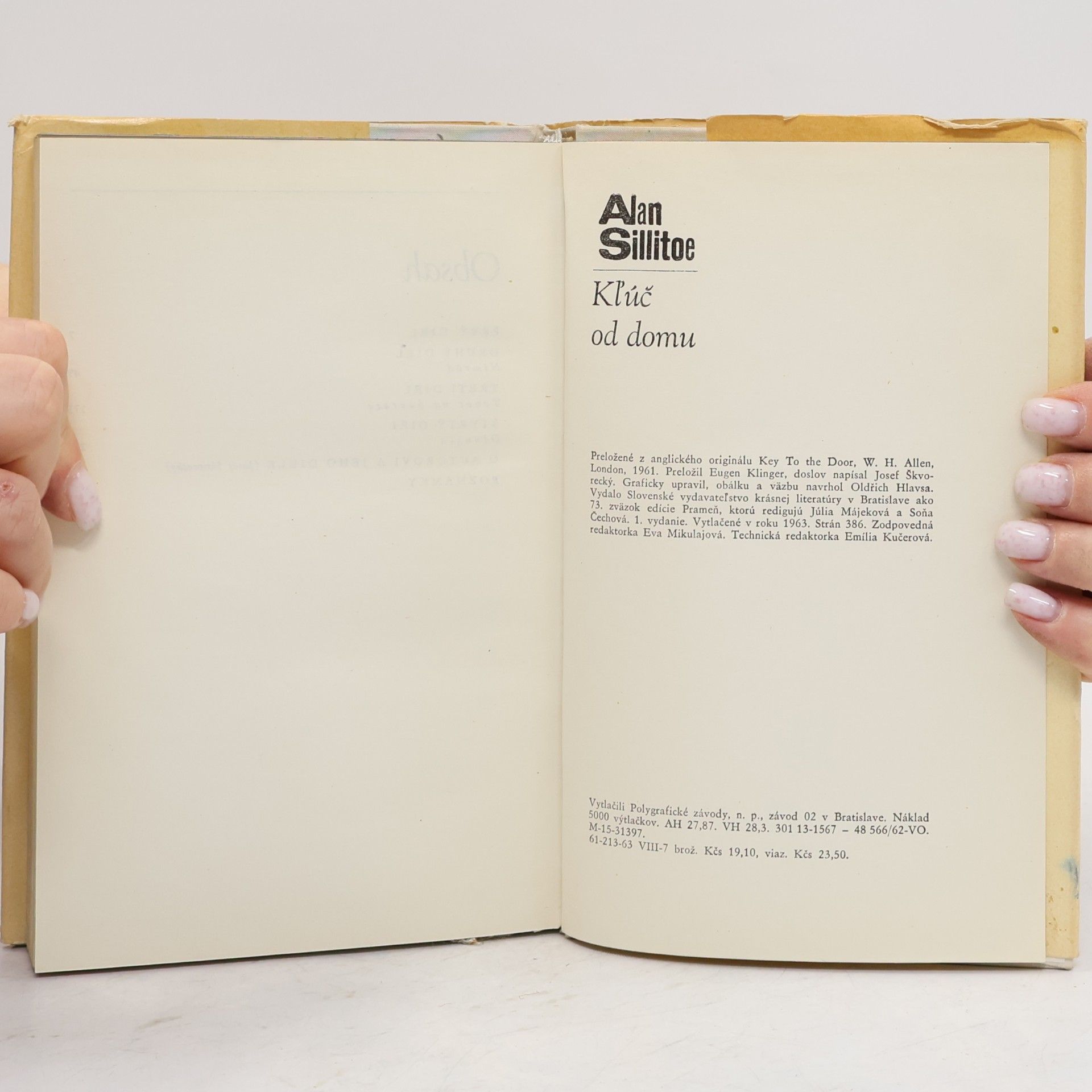 Alan Sillitoe Kĺúč od domu