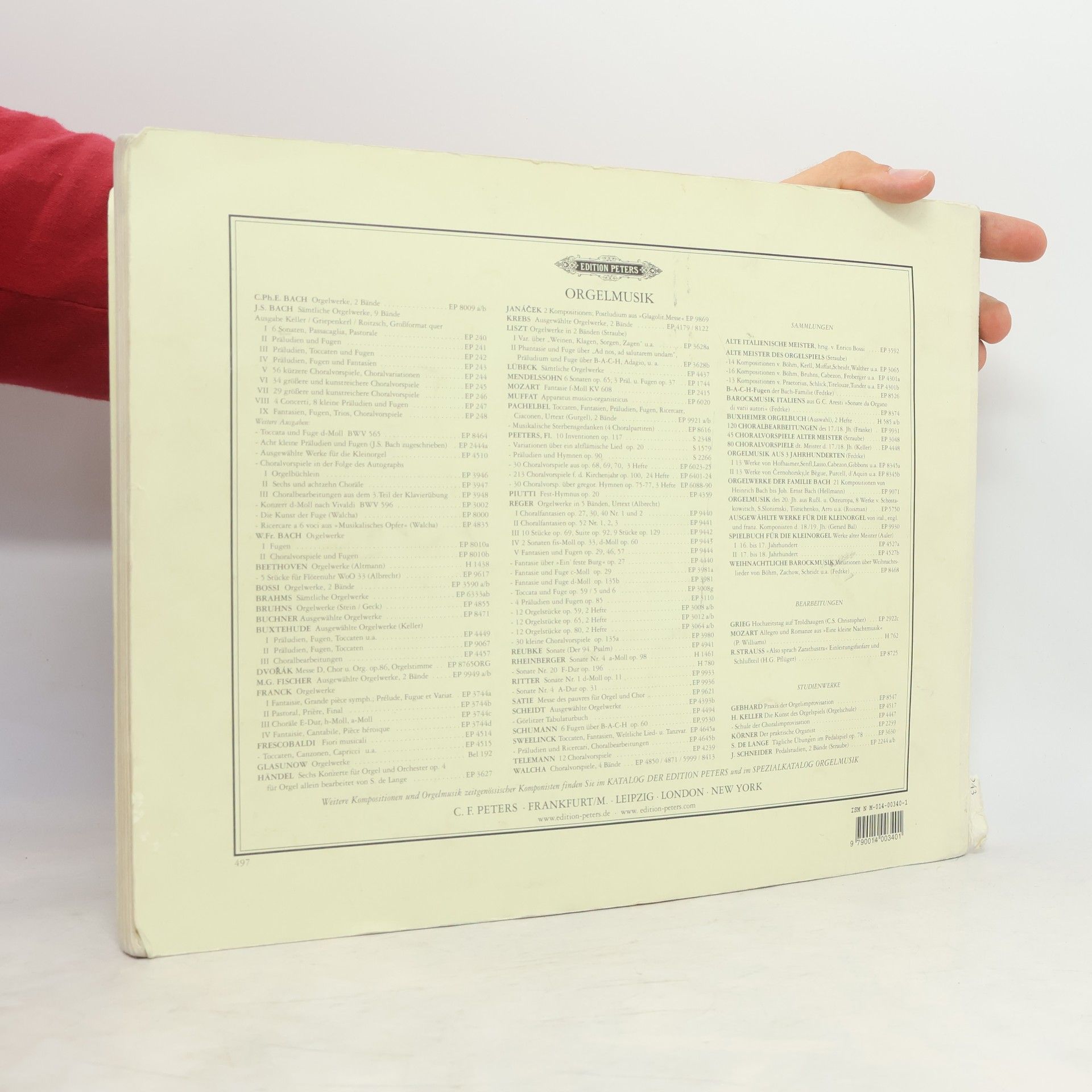Johann Sebastian Bach Edition Peters - 4: Orgelwerke