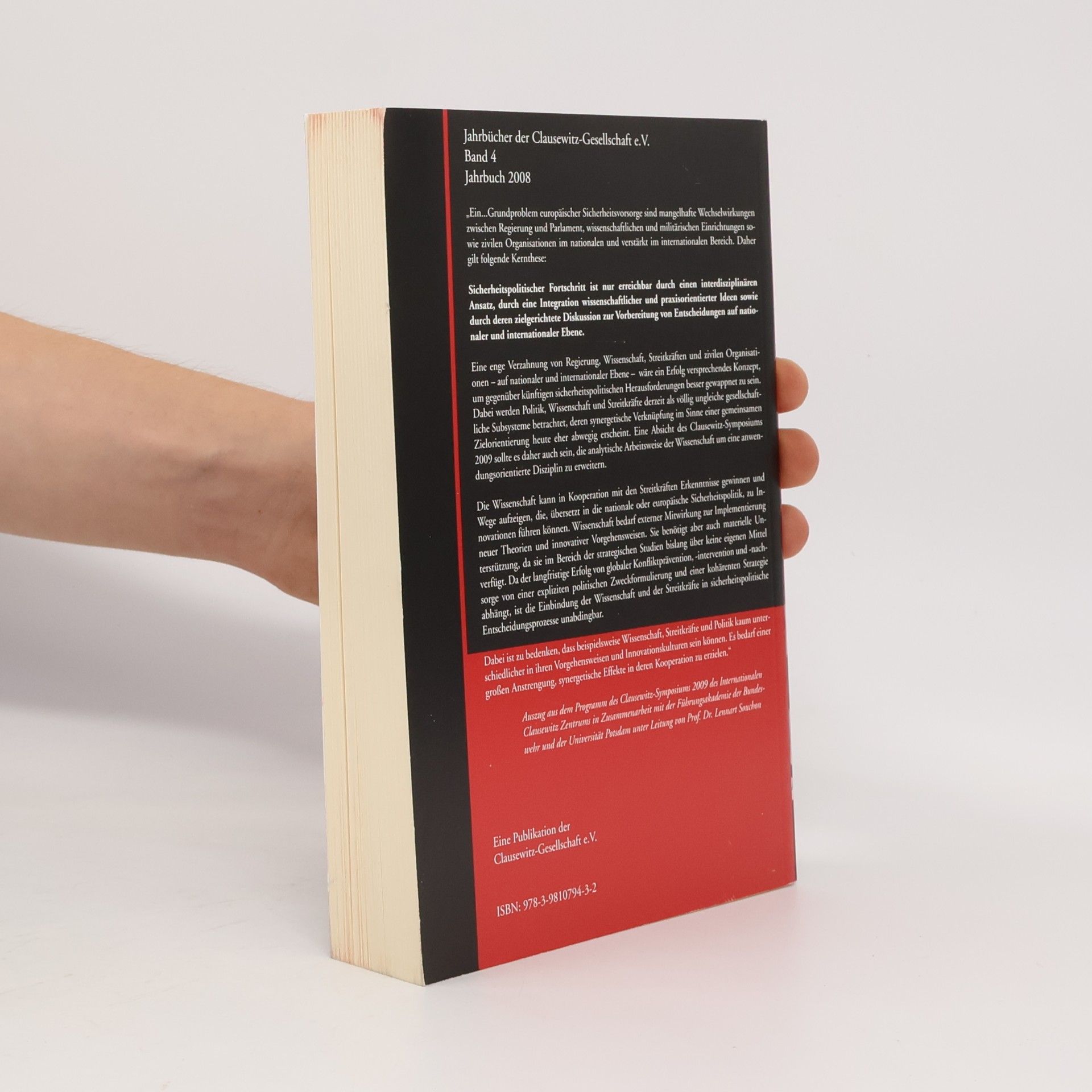 Clausewitz-Gesellschaft Jahrbuch der Clausewitz-Gesellschaft e.V. 2008