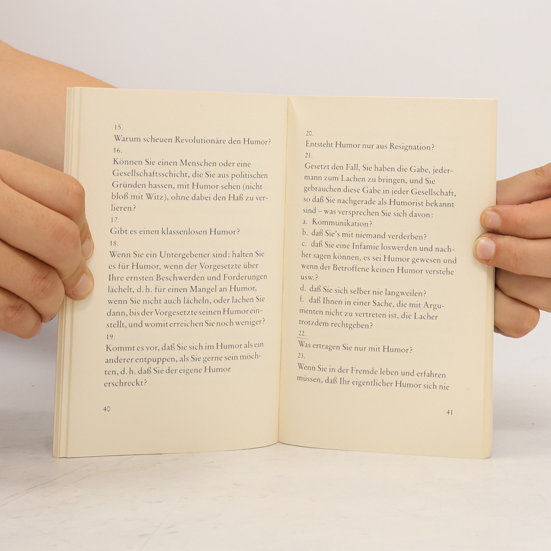 Max Frisch Fragebogen