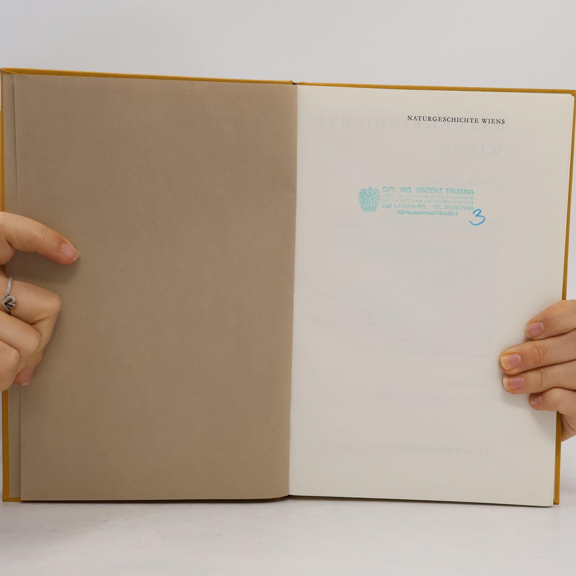 Friedrich Brix Naturgeschichte Wiens. Band 3. Kartenteil