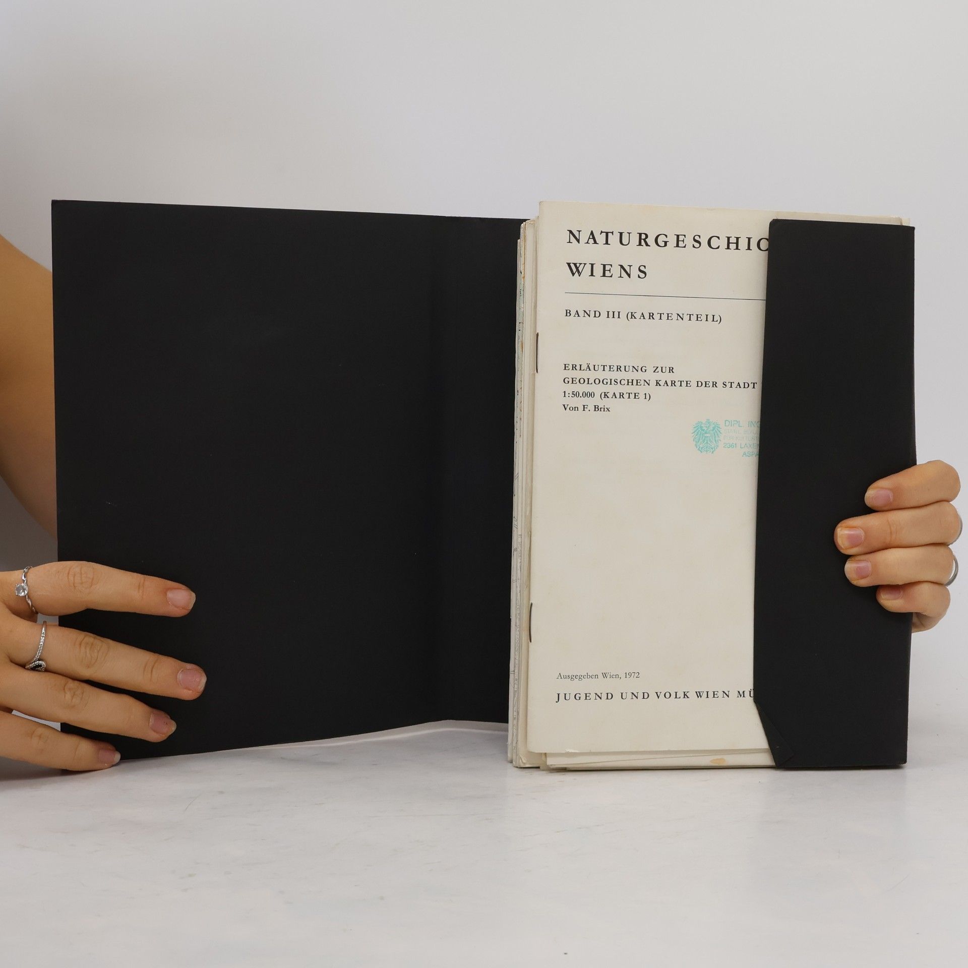 Ferdinand Starmühlner Naturgeschichte Wiens. Kartenteil