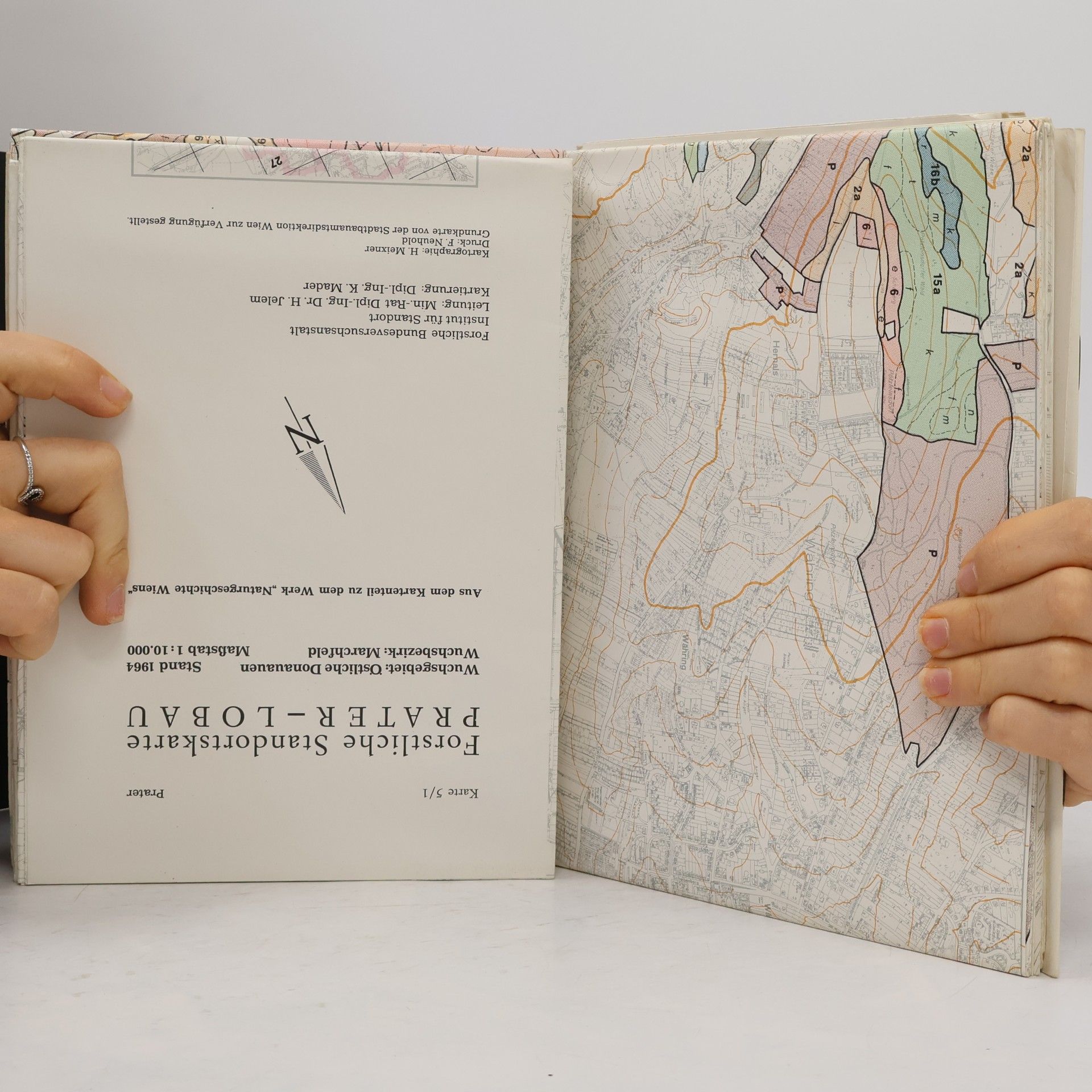 Ferdinand Starmühlner Naturgeschichte Wiens. Kartenteil
